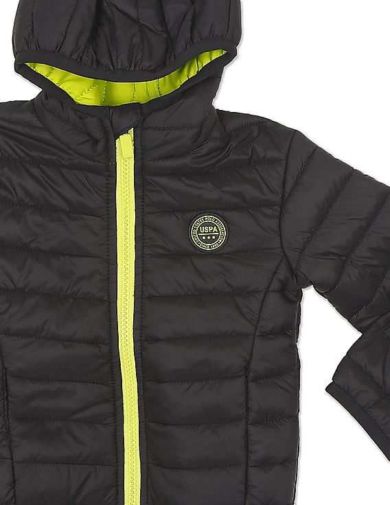 U.S. Polo Assn. Kids Long Sleeve Solid Hooded Jacket