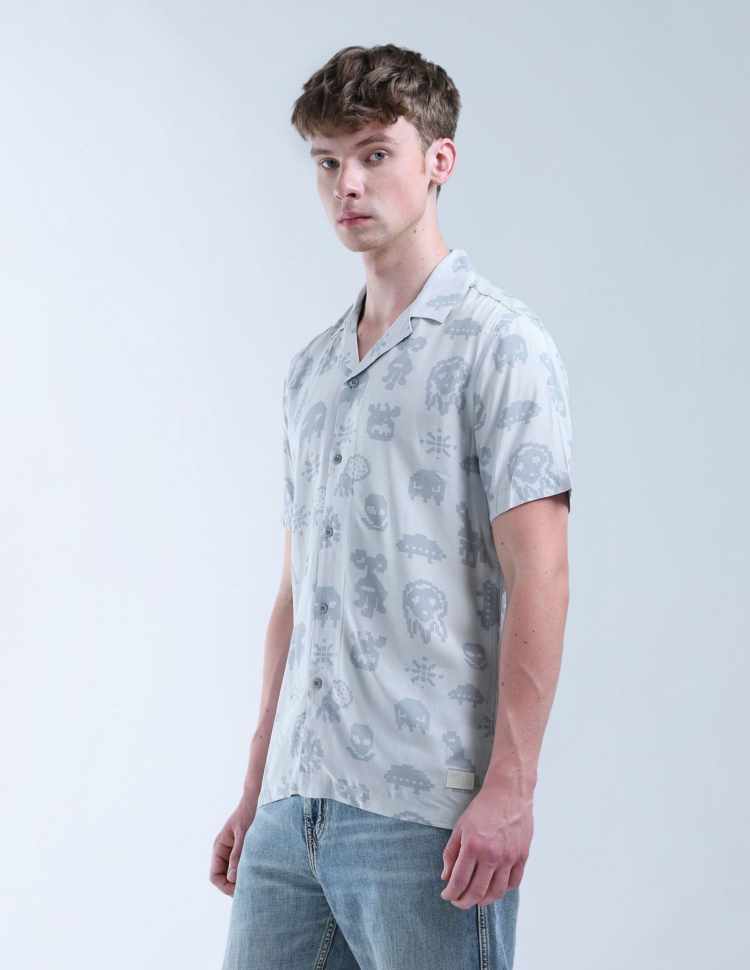 Flying Machine All Over Printed Digitopia Shirt