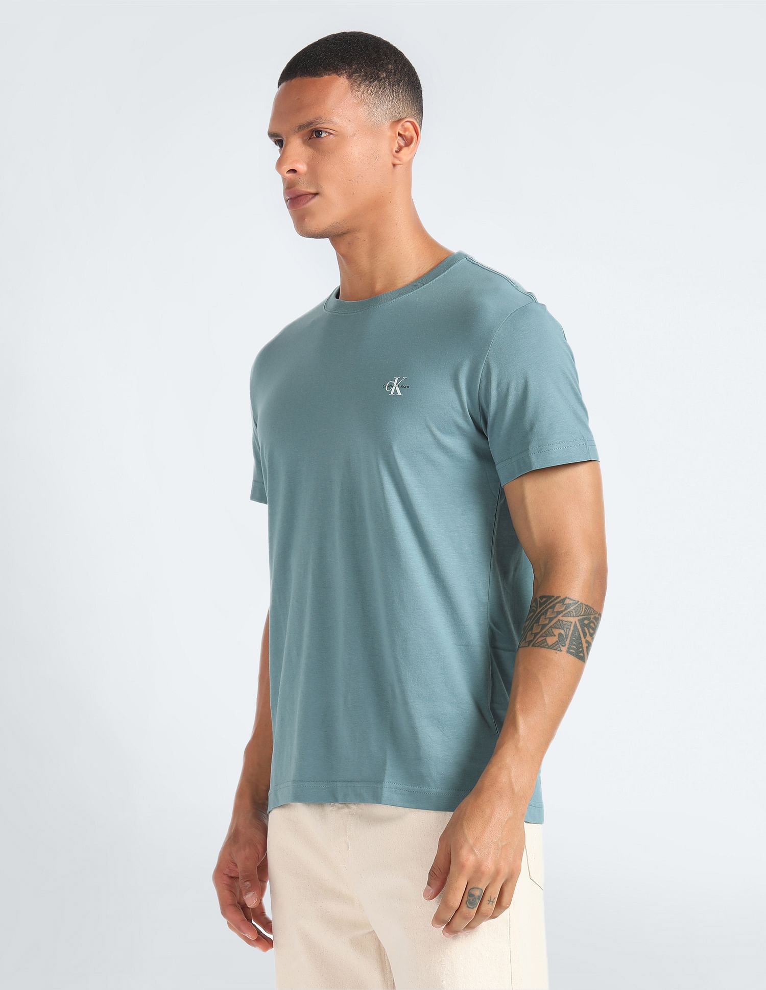 Calvin Klein Jeans Regenrative Cotton Monologo T-Shirt - Pack Of 2