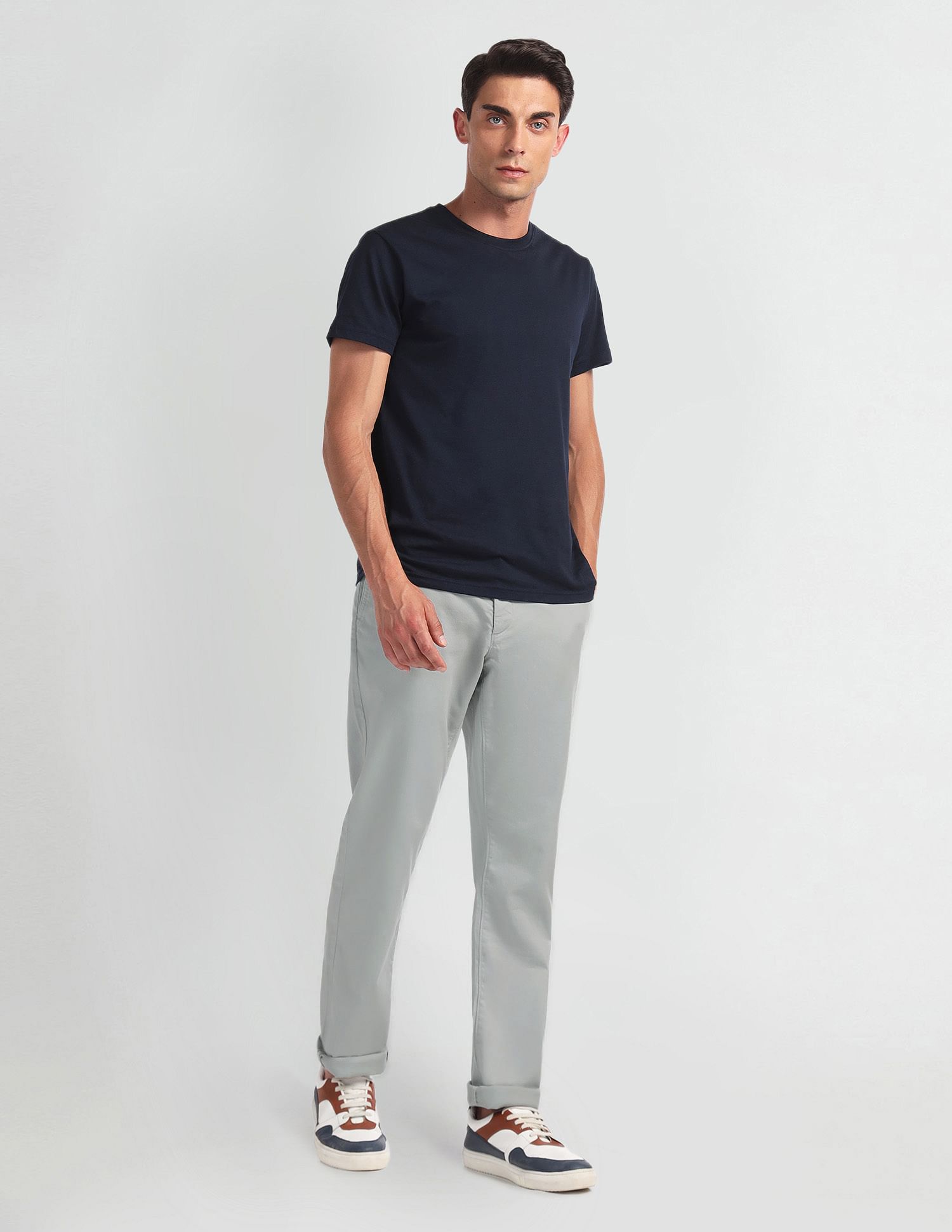 Arrow Sports Solid Autoflex Trousers