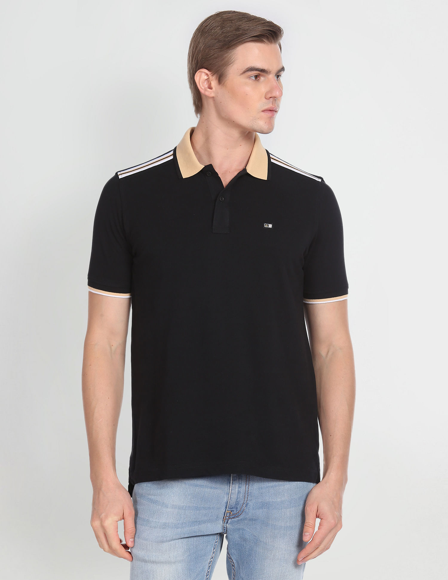 Arrow Solid Compact Cotton Polo Shirt