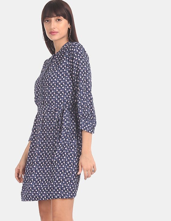 Buy GAP Blue Belted Shirt Dress