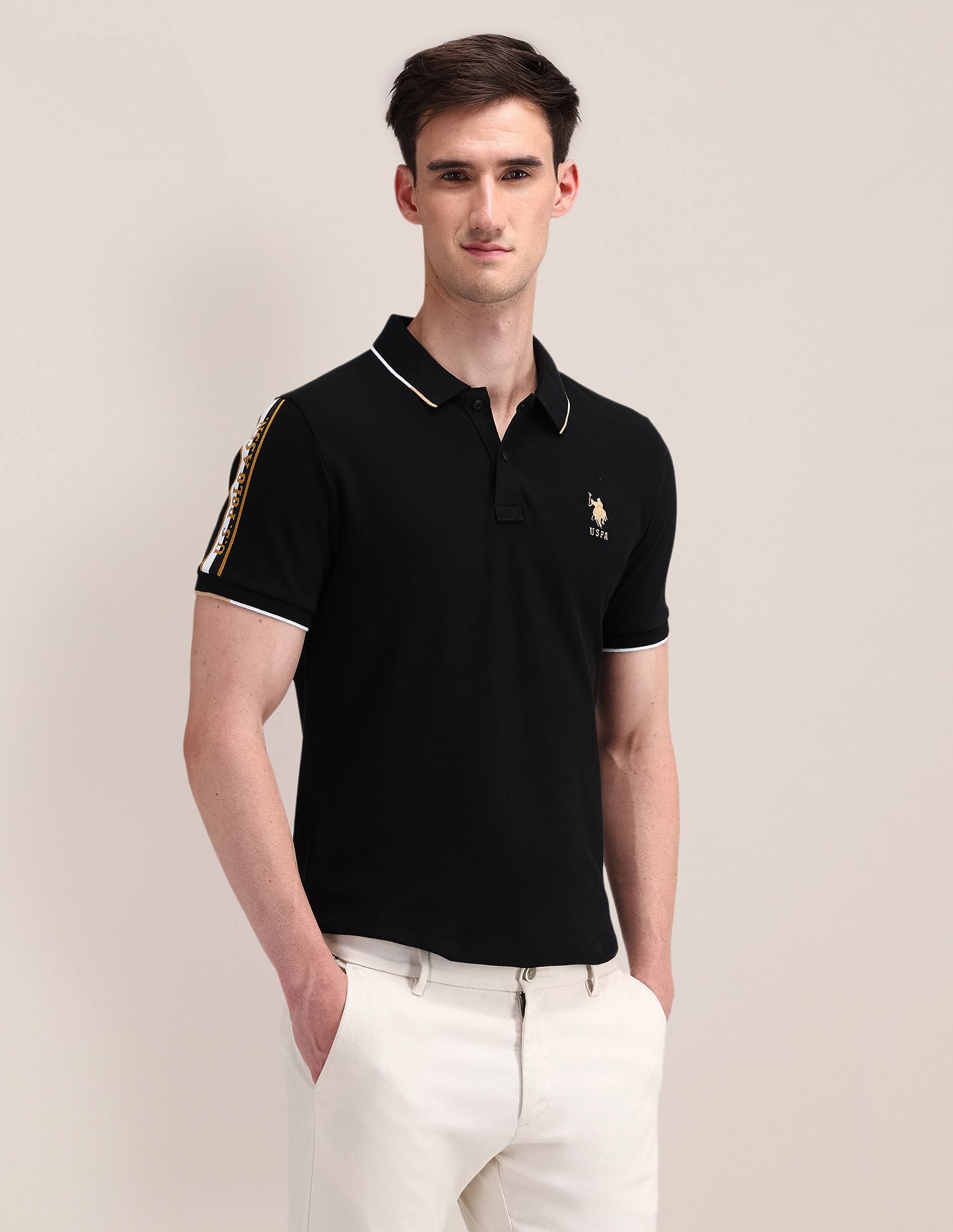 U.S. Polo Assn. Slim Fit Solid Polo Shirt