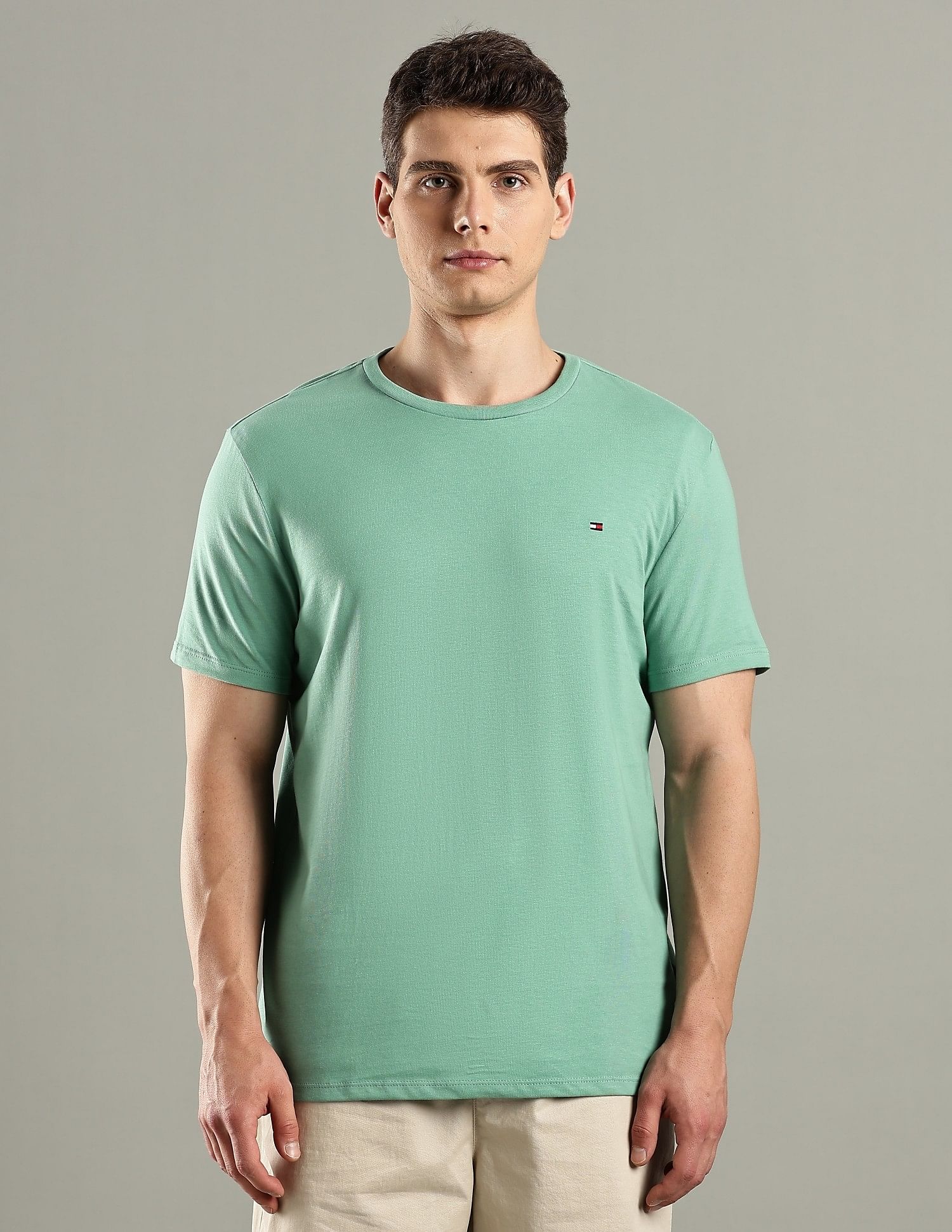 Tommy Hilfiger Solid Regular-Fit Cotton T-Shirt