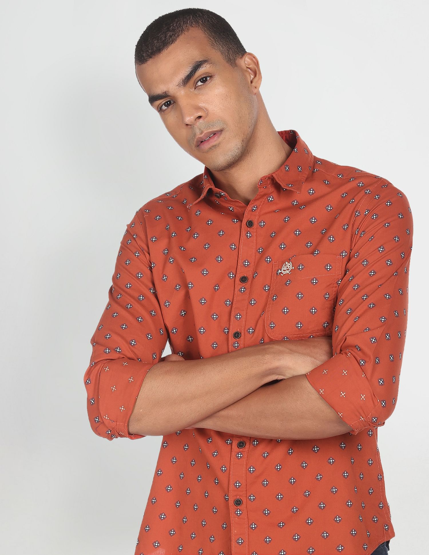 U.S. Polo Assn. Denim Co. Printed Cotton Casual Shirt