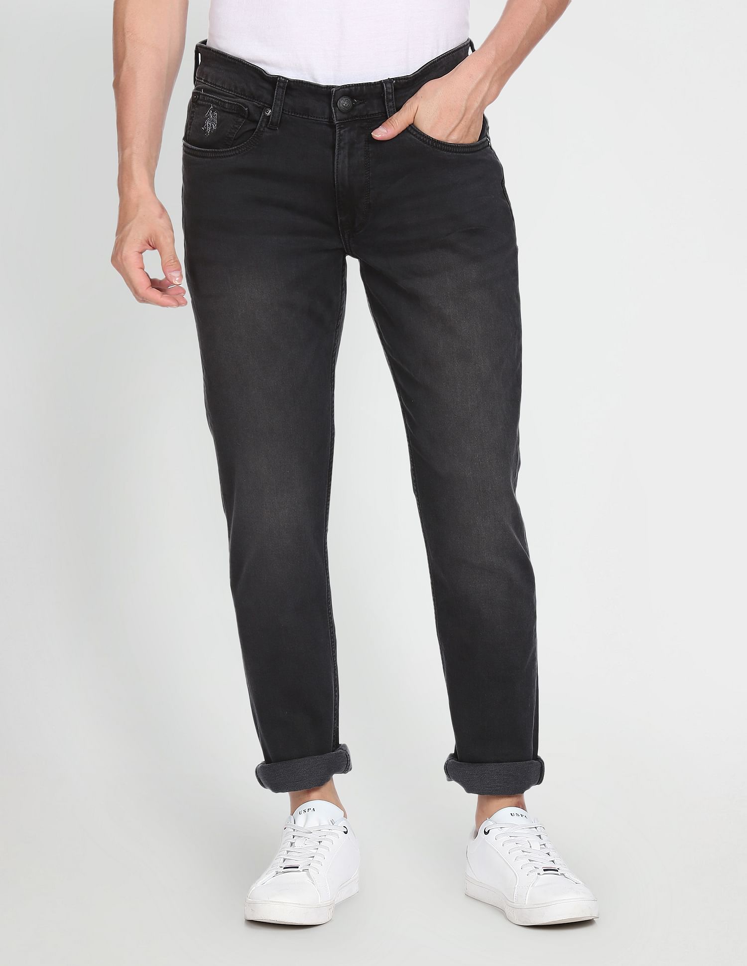 U.S. Polo Assn. Denim Co. Brandon Slim Tapered Fit Black Jeans