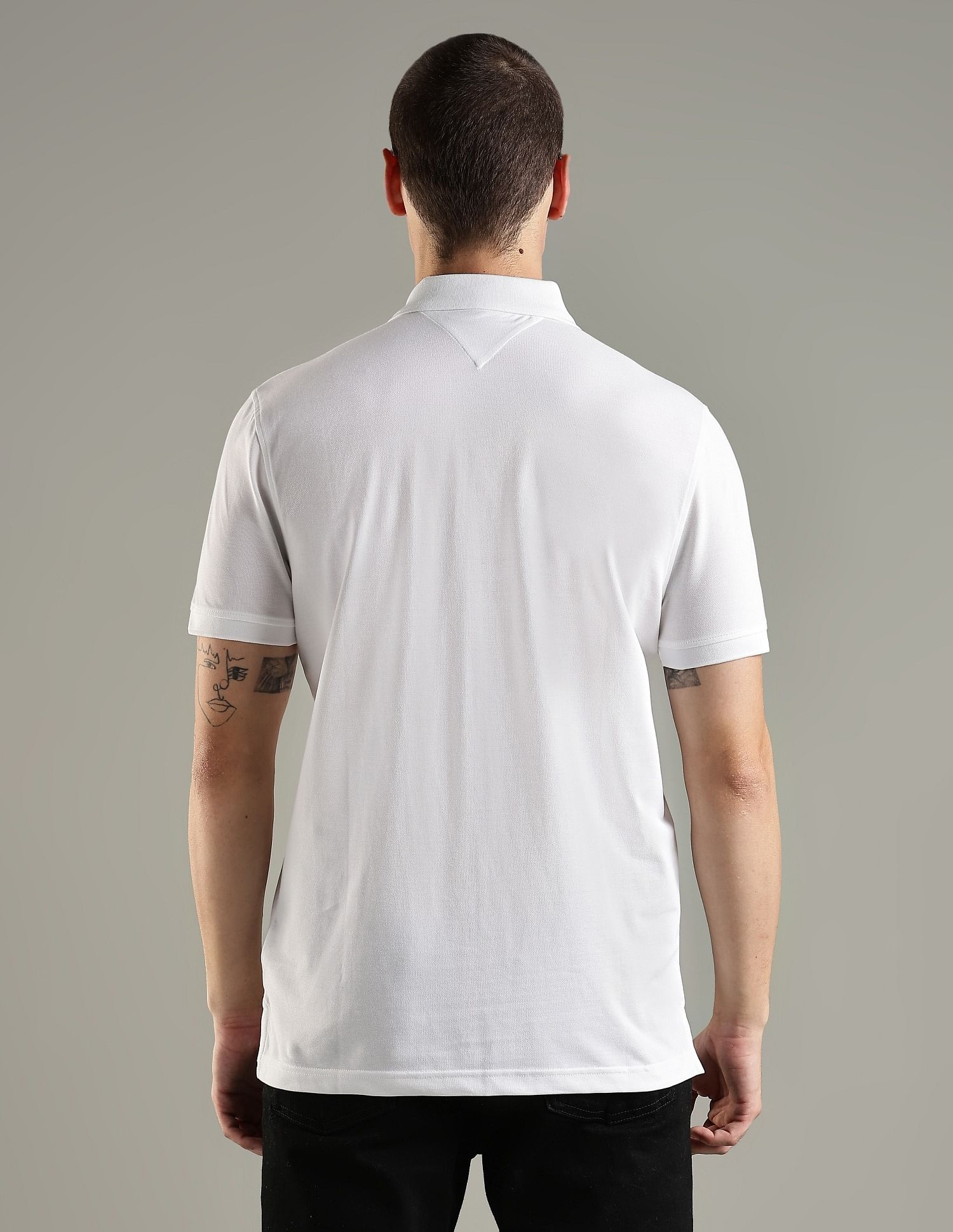 Tommy Hilfiger Solid Regular Fit Cotton Polo T-Shirt