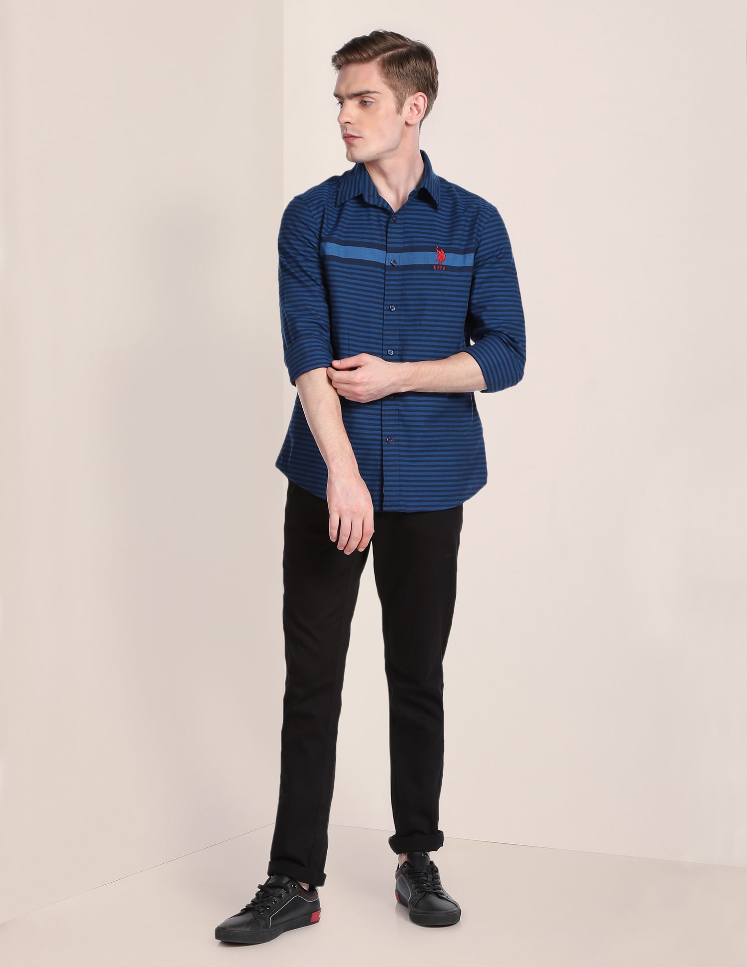 U.S. Polo Assn. Signature Engineered Stripe Oxford Shirt