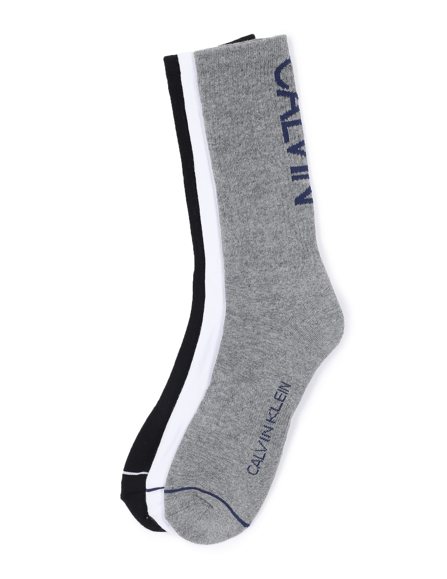 Men Ribbed Mid-Calf Length Socks