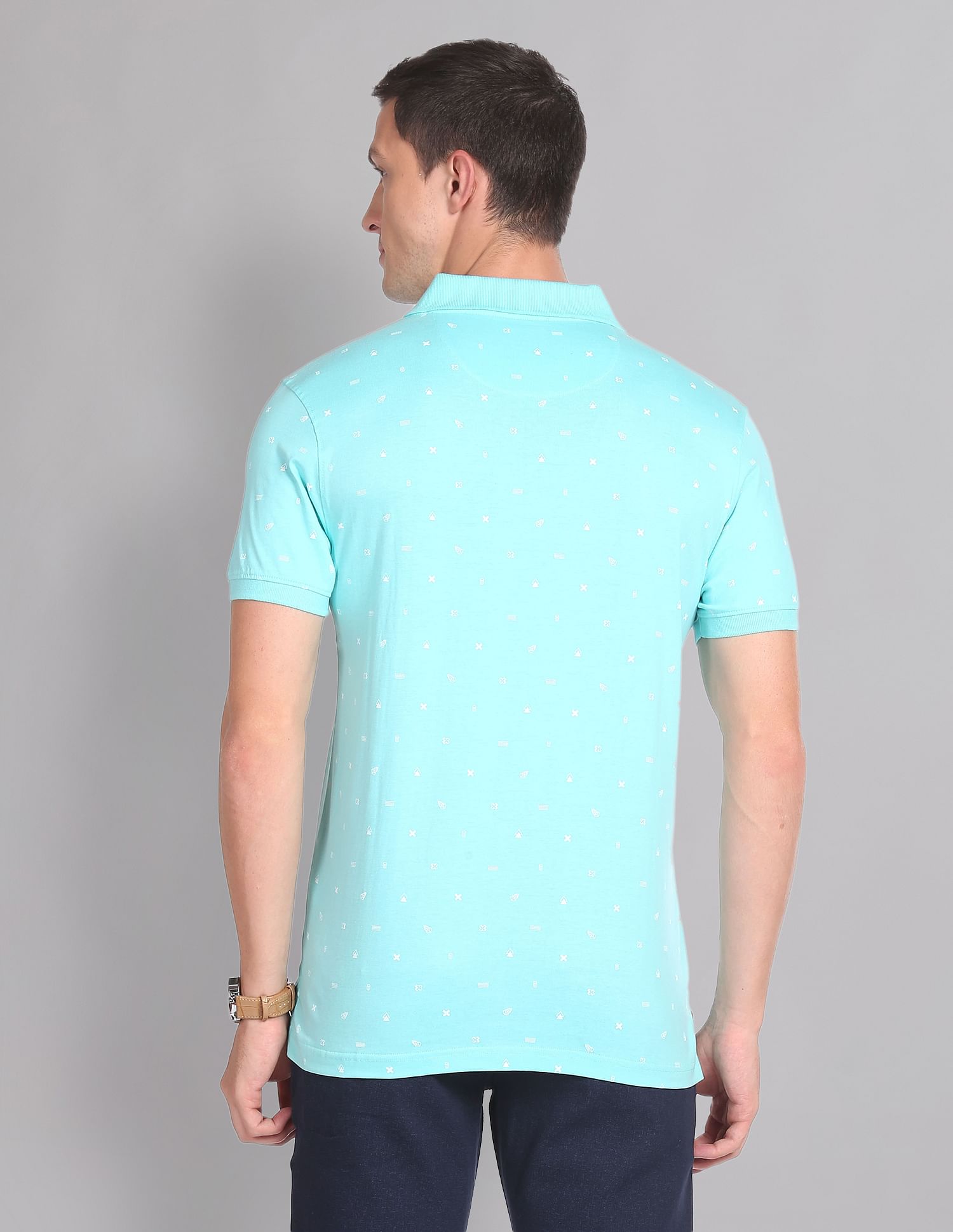 AD by Arvind Cotton Slim Fit Polo Shirt