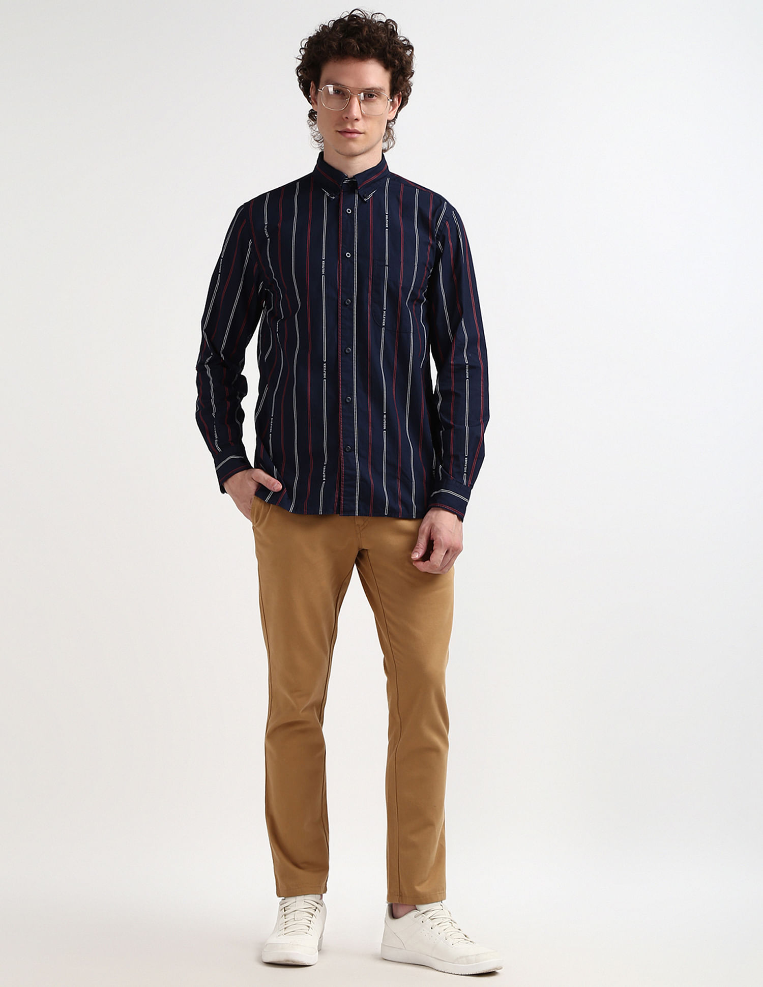 Tommy Hilfiger Double Stripe Cotton Shirt