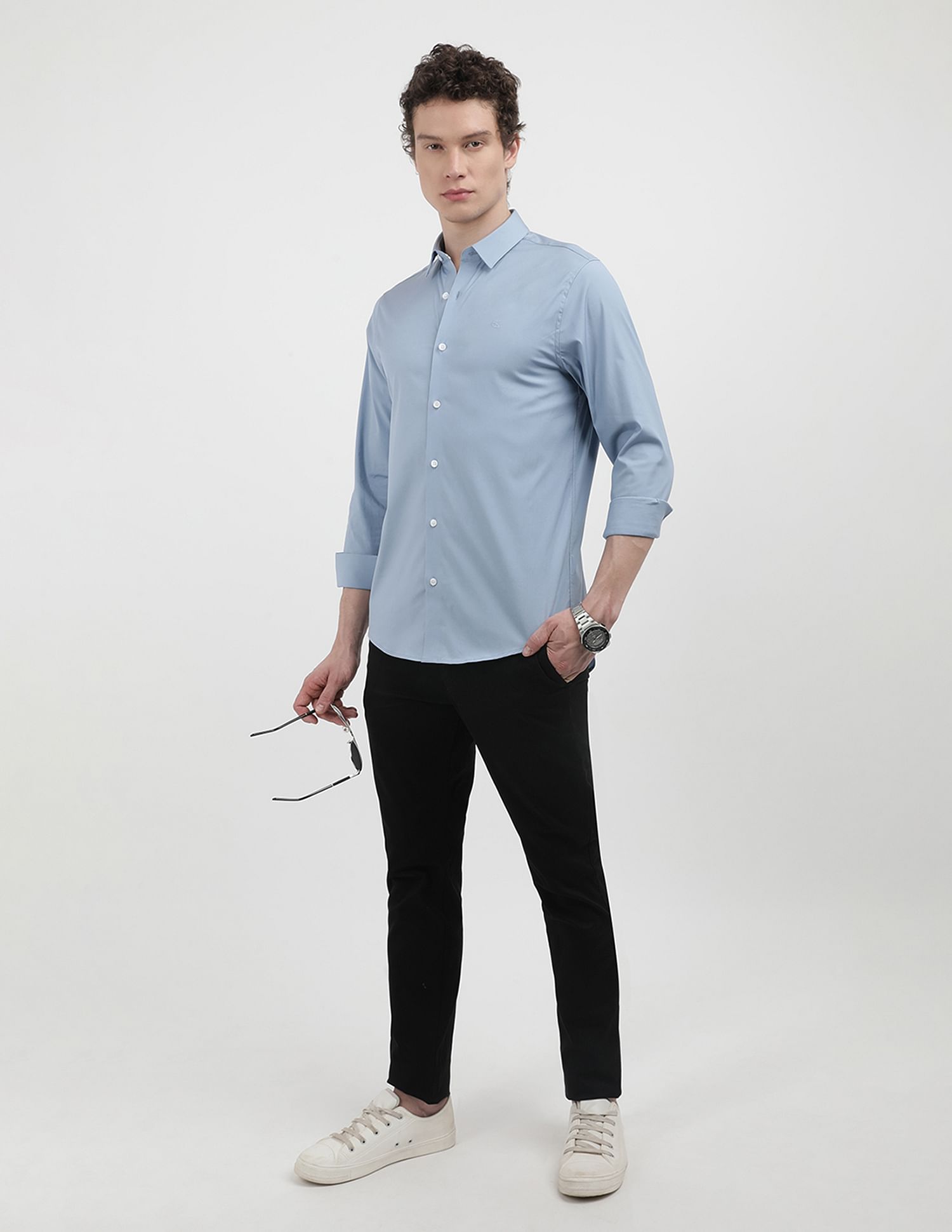 Calvin Klein Jeans Stretch Poplin Slim Shirt