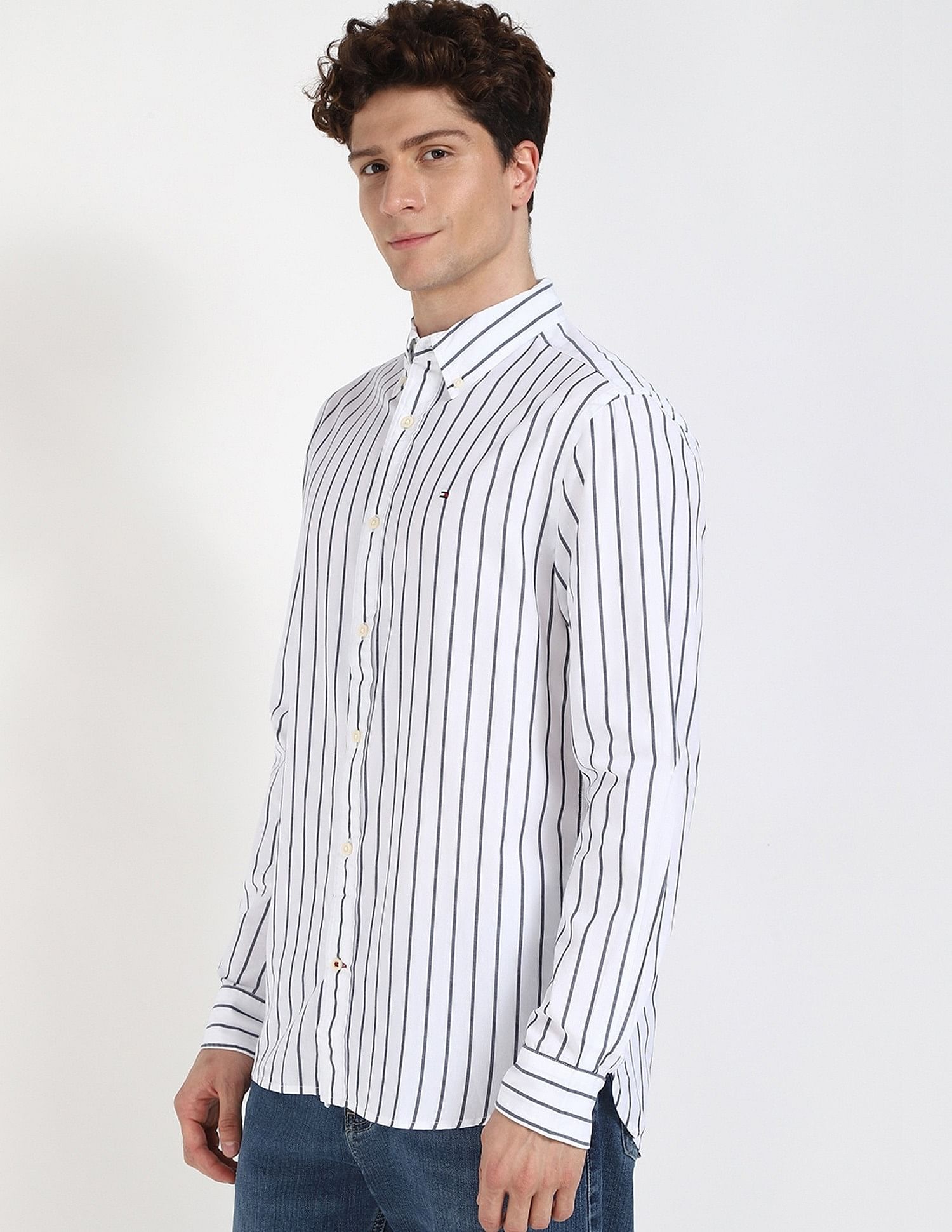 Tommy Hilfiger Striped Regular-Fit Cotton Shirt