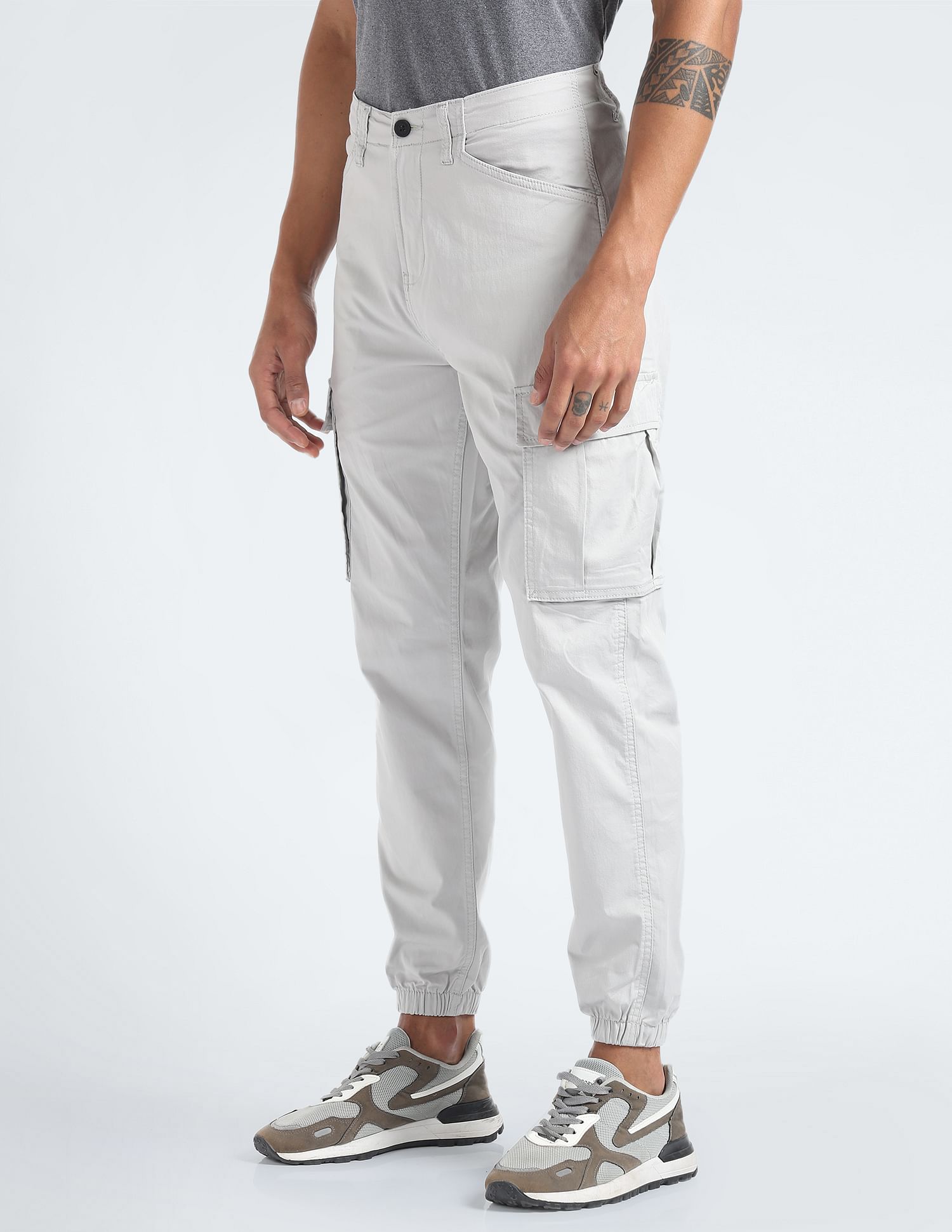 Flying Machine Slim Jogger Fit Cargo Trousers