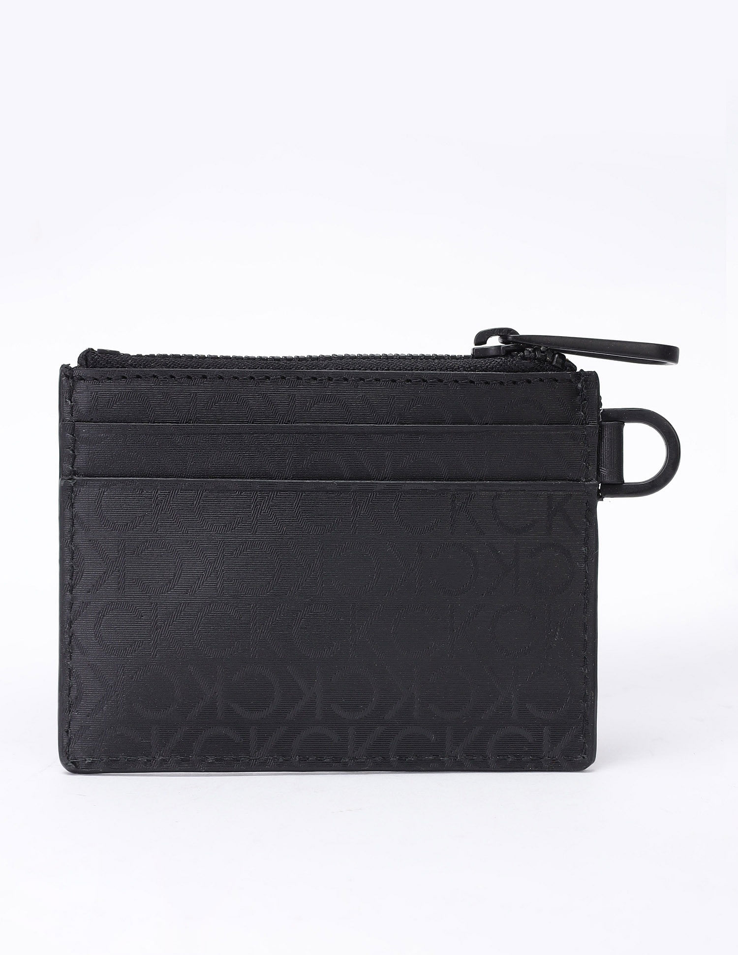 Calvin Klein Logo Black Leather Bi-Fold Wallet