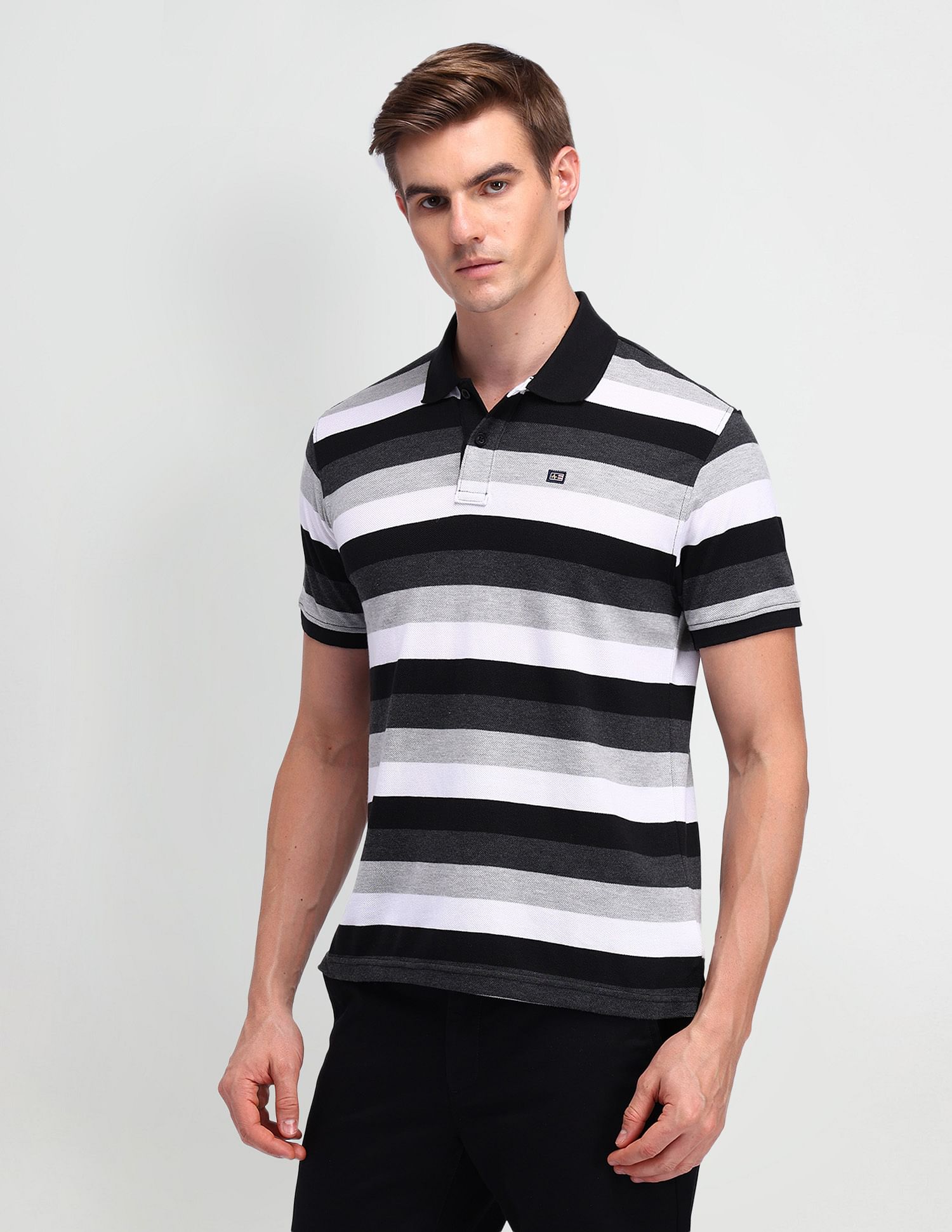 Arrow Sport Horizontal Striped Regular Polo Shirt
