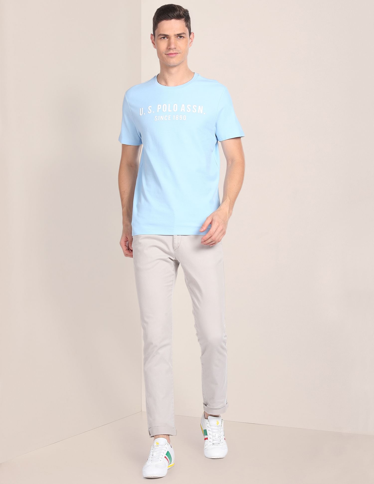 U.S. Polo Assn. Brand Print Pique T-Shirt