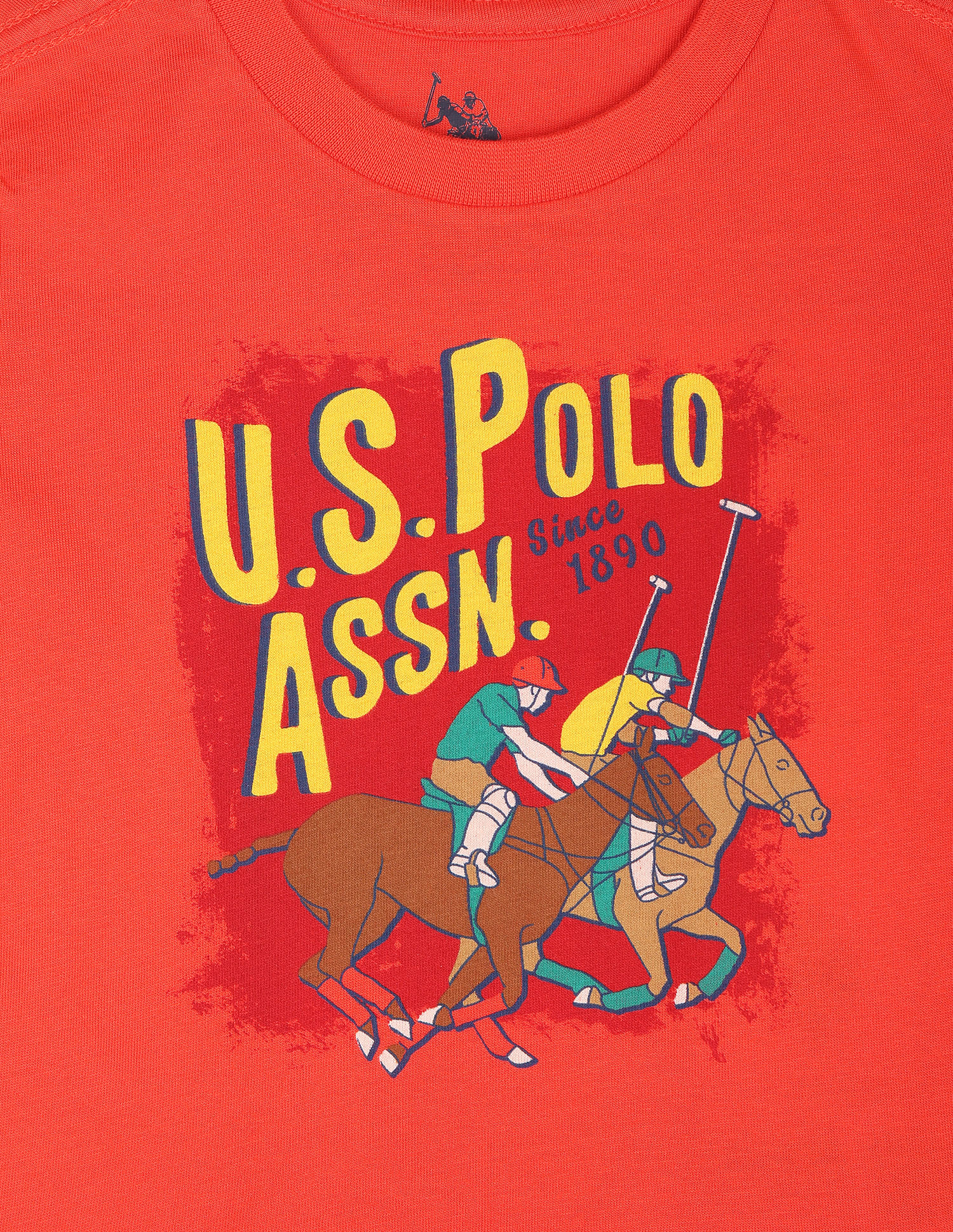 U.S. Polo Assn. Kids Boys Graphic Print Crew Neck T-Shirt