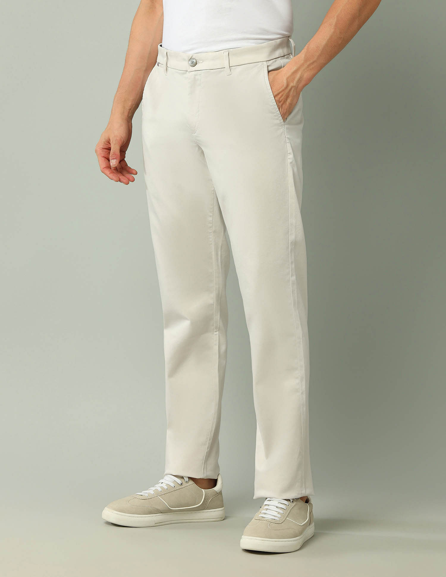 Arrow Sport Mid Rise Regular Fit Trousers