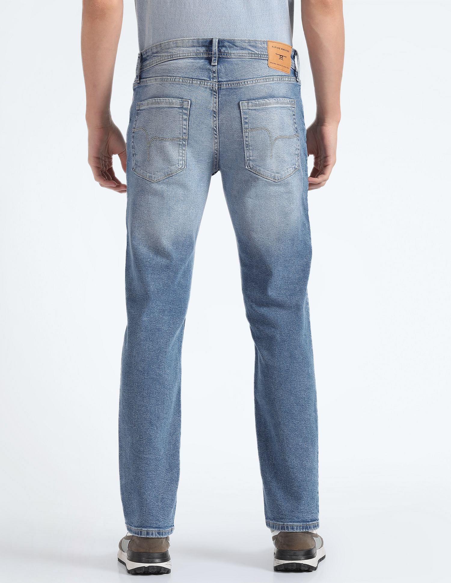 Flying Machine Mid Rise Freddie Slim Straight Jeans