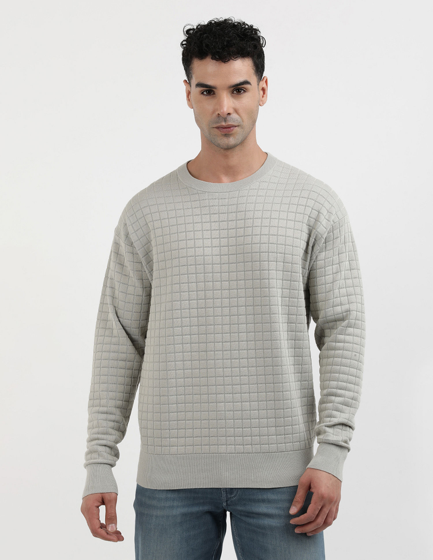 Calvin Klein Jeans Check Pattern Sweater