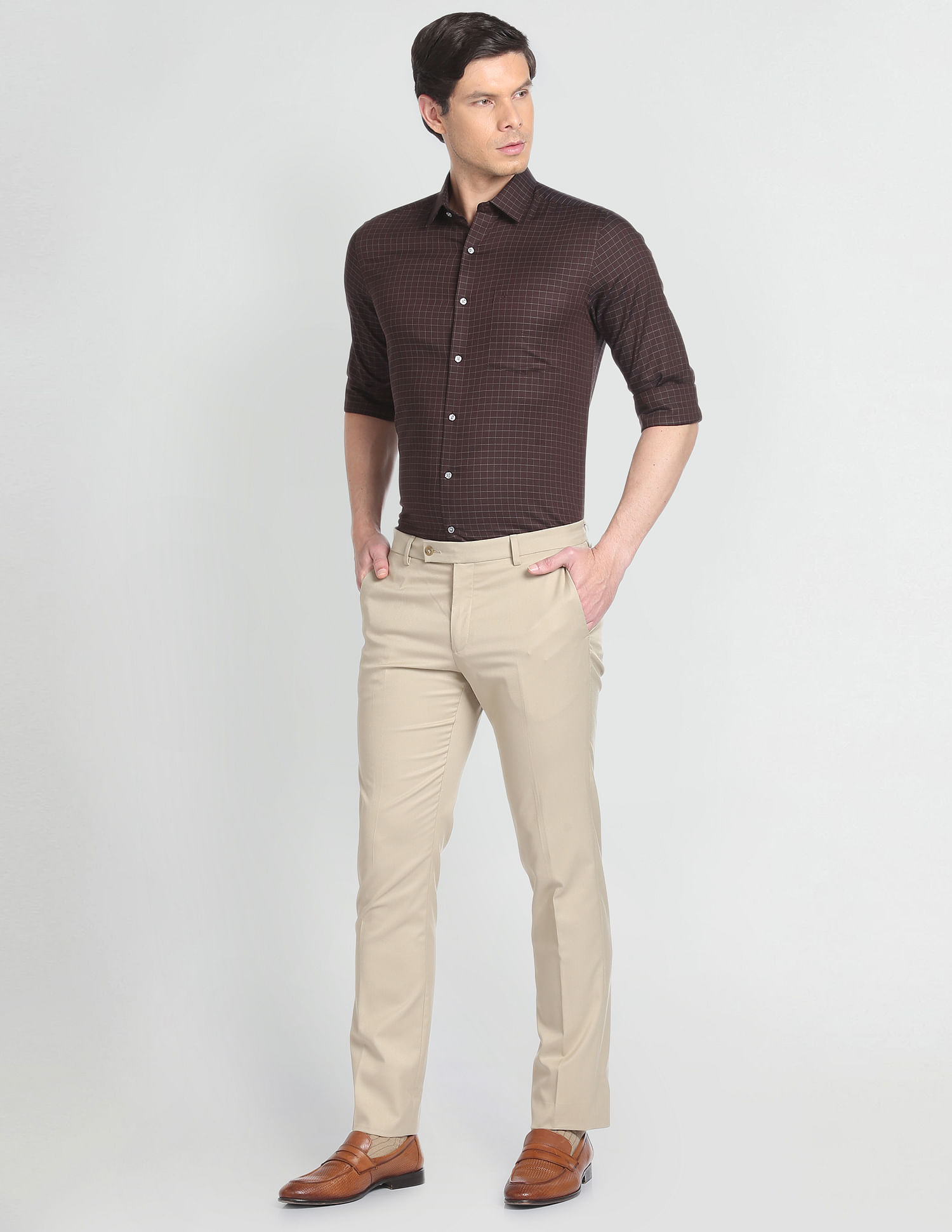 Arrow Graph Check Twill Formal Shirt