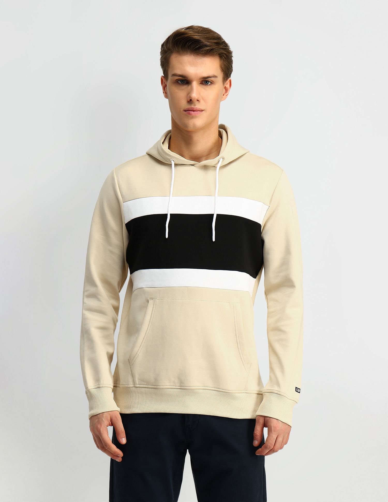 Arrow Sport Colour Block Pure Cotton Sweatshirt