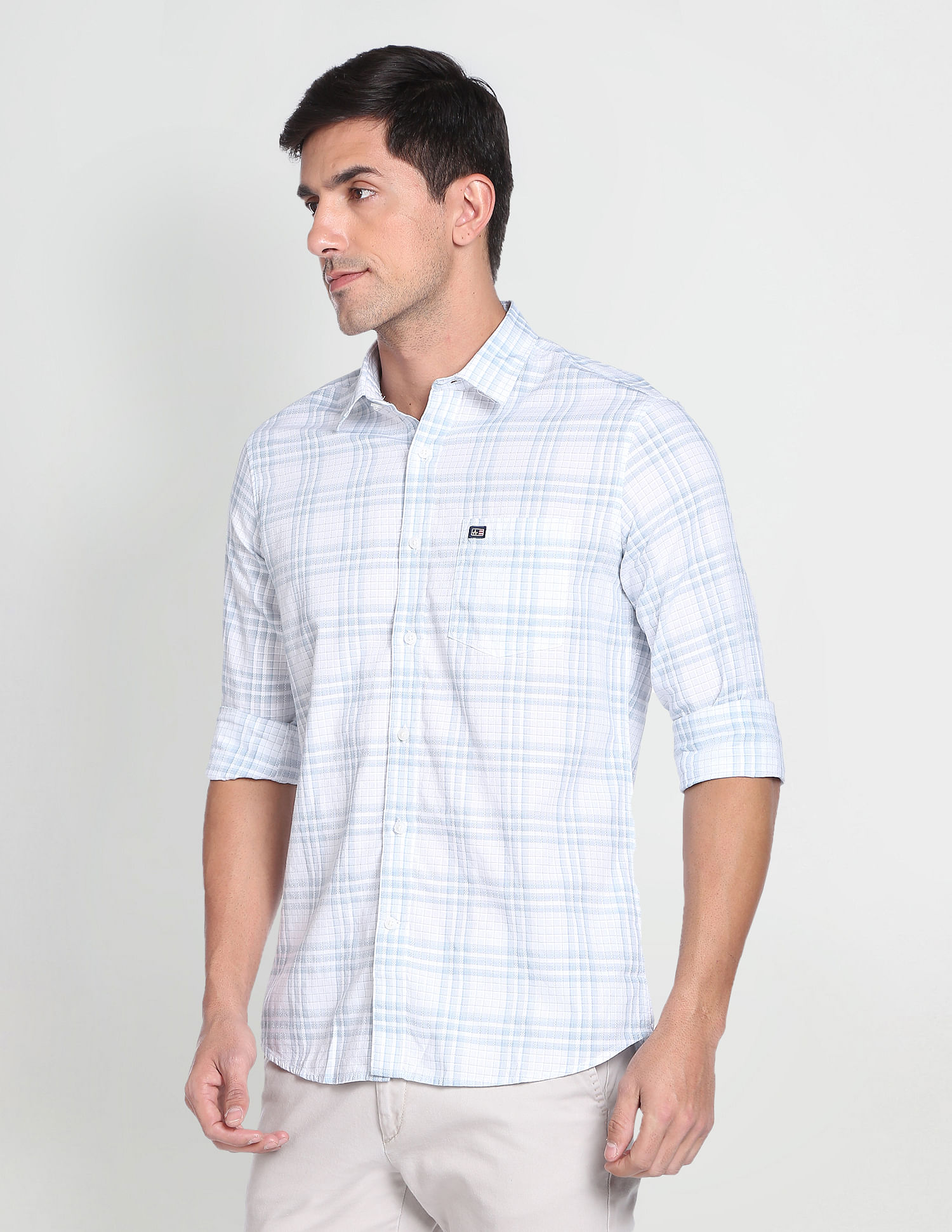 Arrow Sports Graph Check Manhattan Slim Fit Cotton Casual Shirt