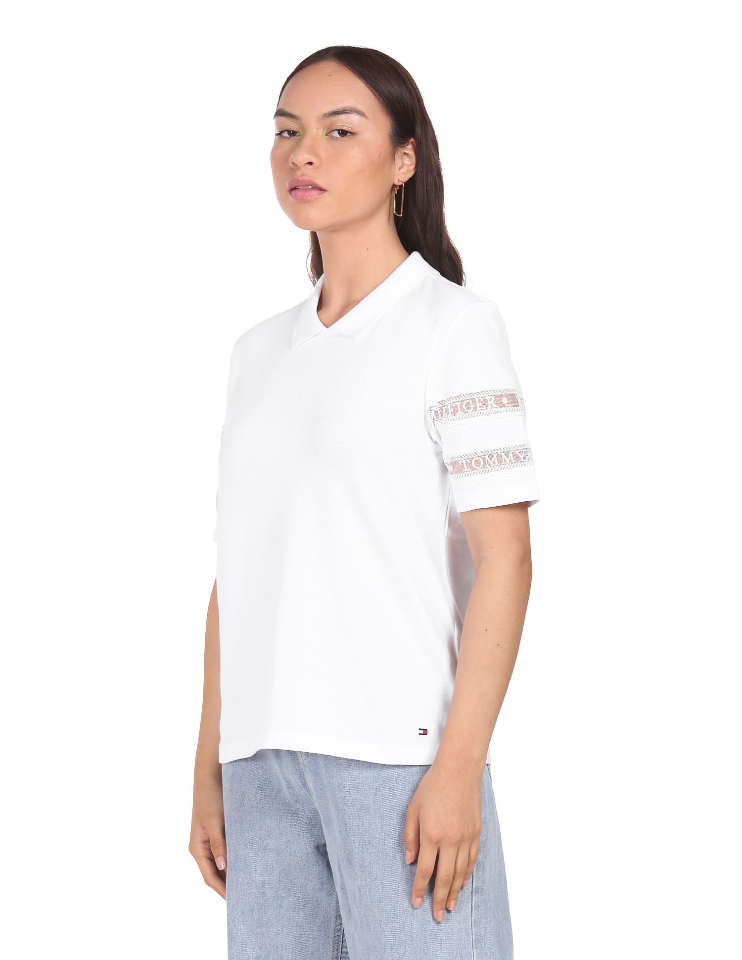 Tommy hilfiger deals lace polo shirt