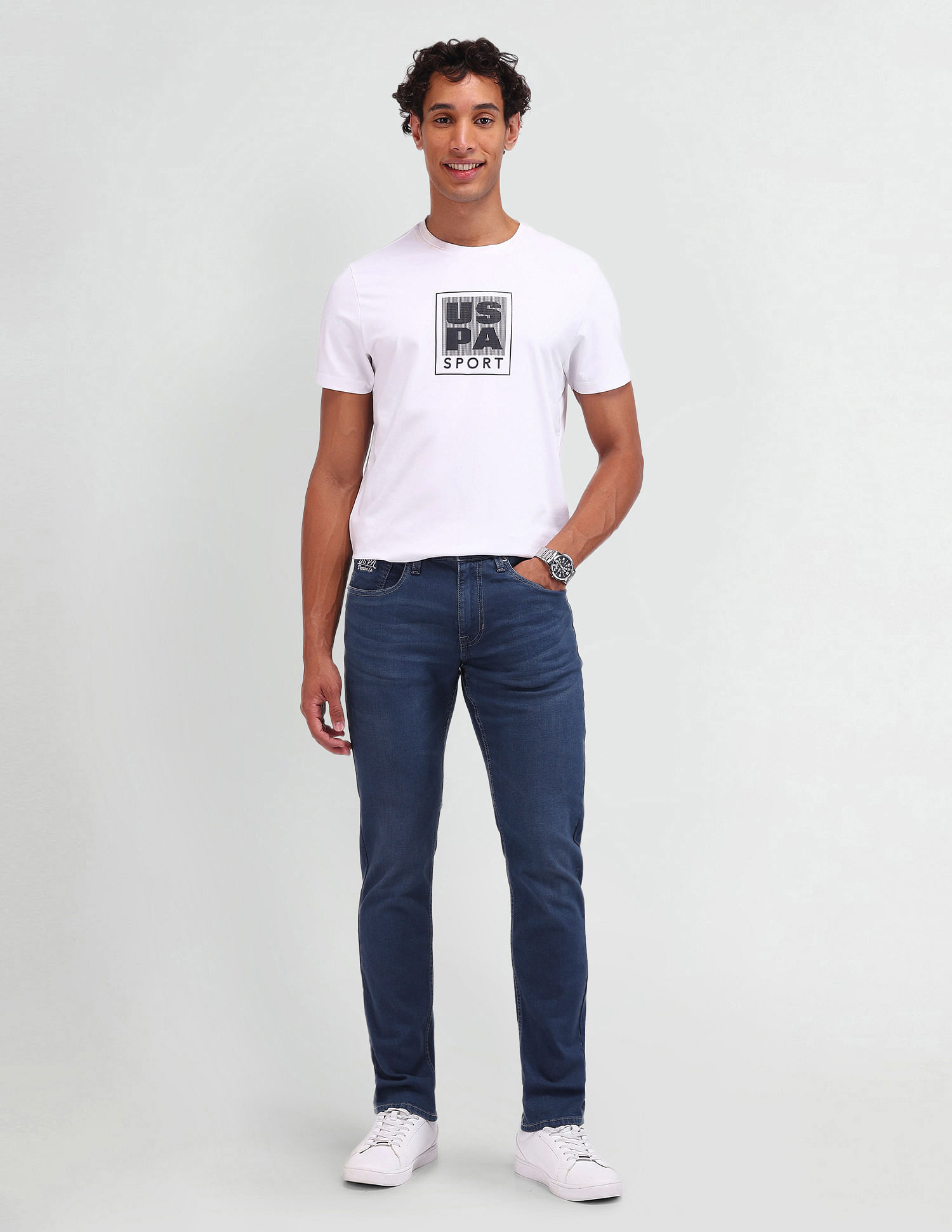 U.S. Polo Assn. Denim Co. Brandon Slim Tapered Fit Blue Jeans