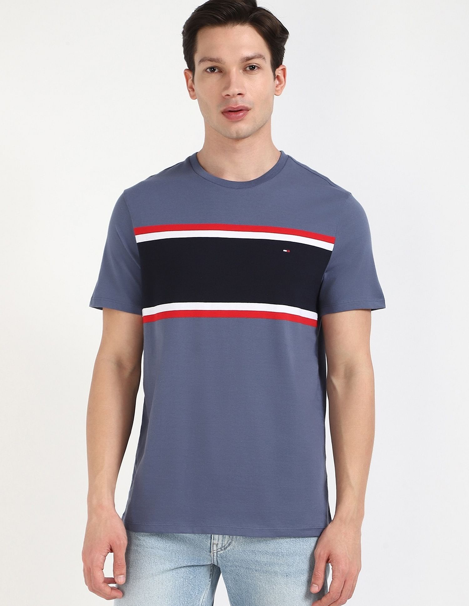 Tommy Hilfiger Striped Regular-Fit Cotton T-Shirt