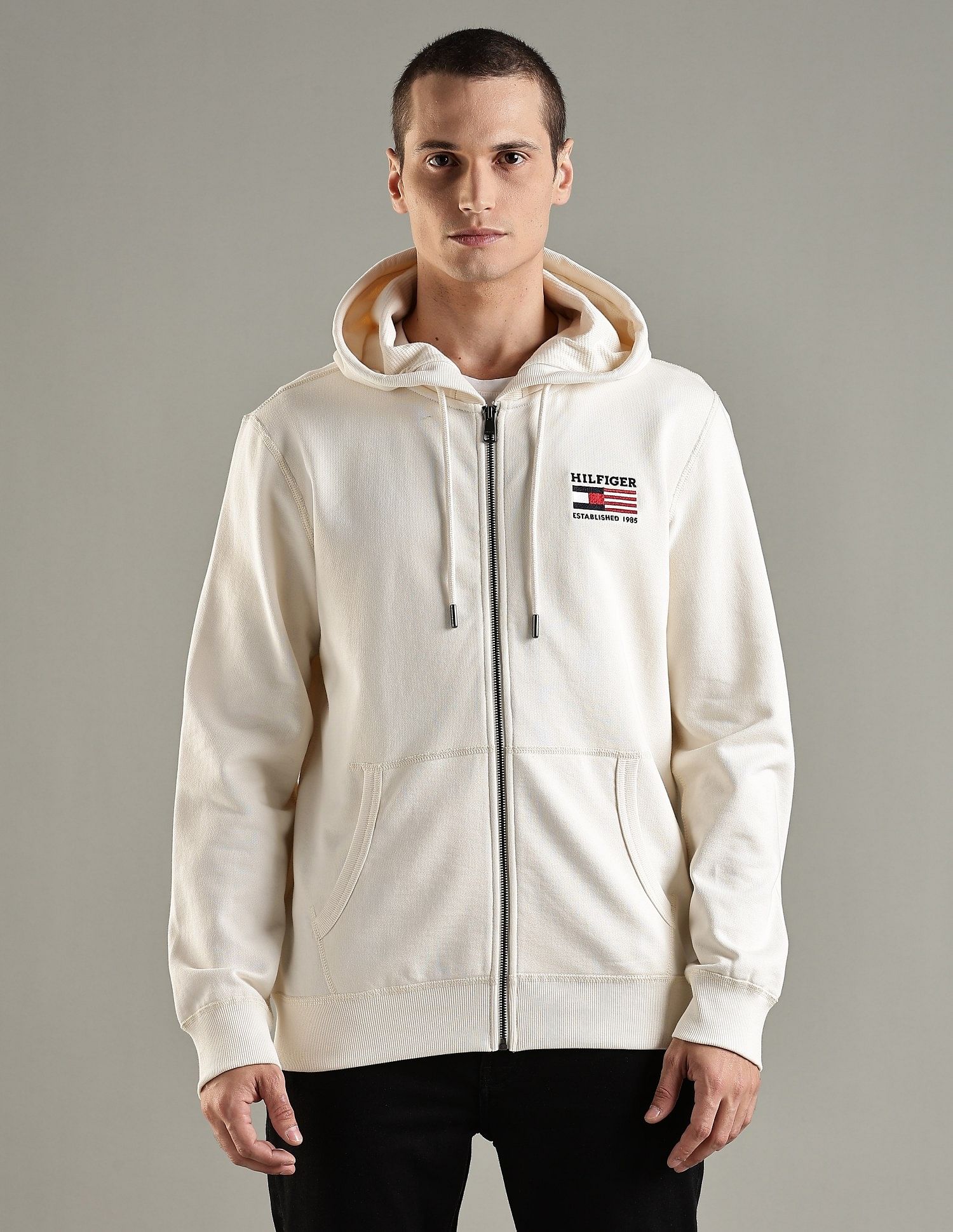 Tommy Hilfiger Embroidered Logo Regular Fit Cotton Sweatshirt