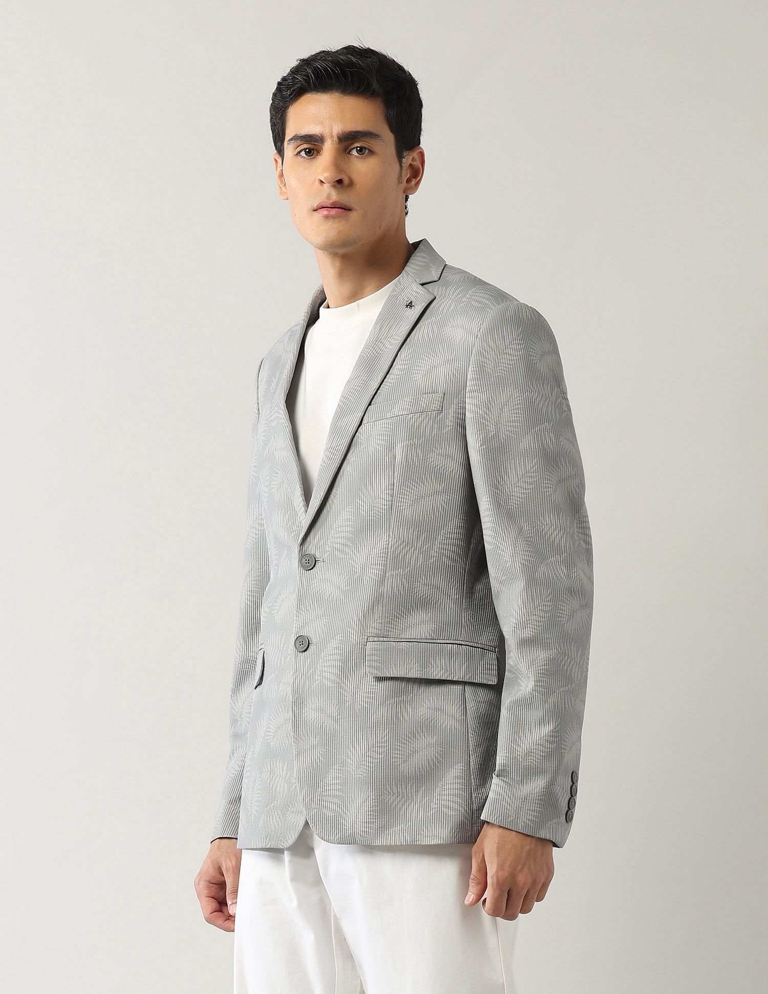 Arrow Zero Calorie Slim Fit All over printed Blazer