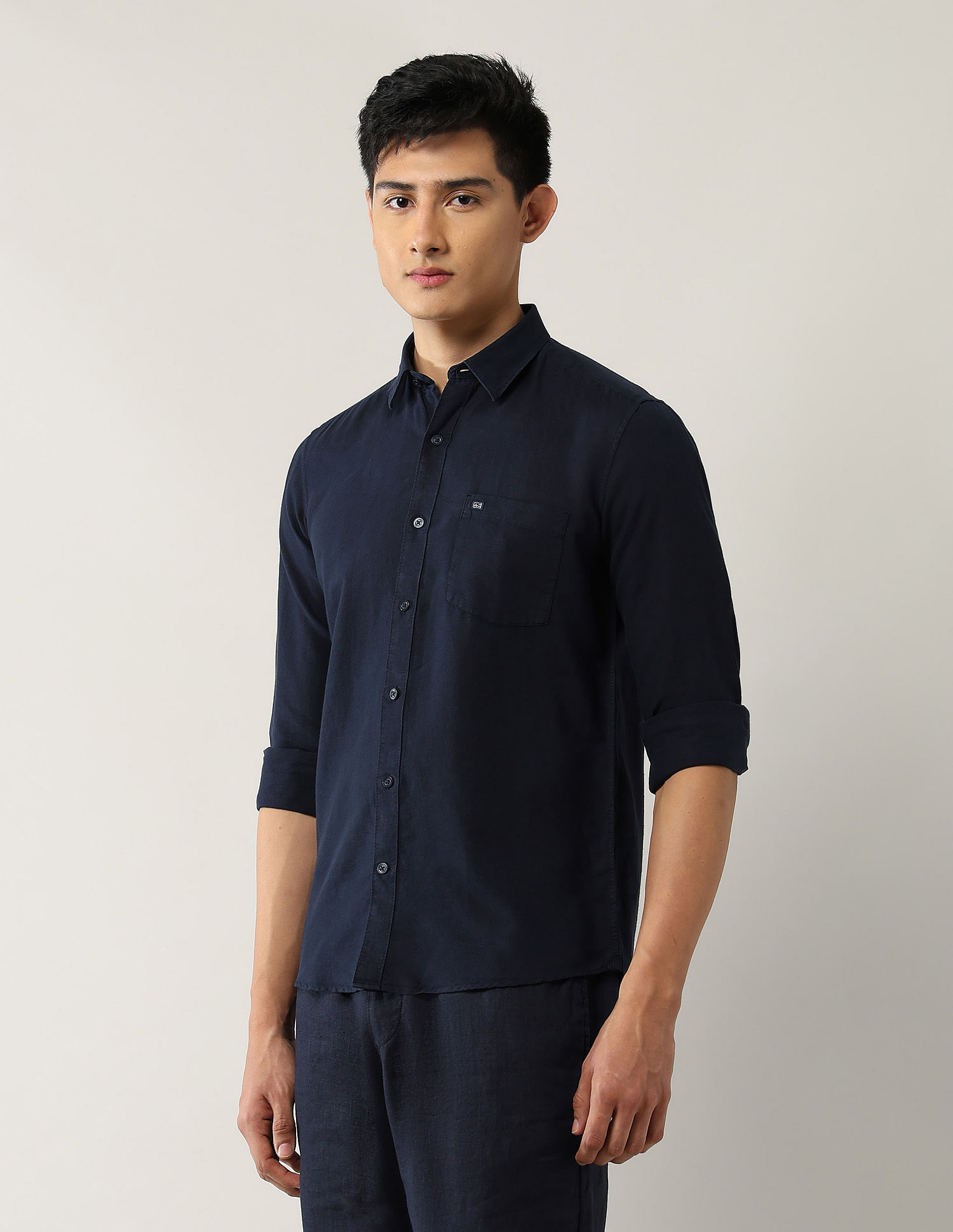 Arrow Sport Slim Fit Pure Linen Shirt