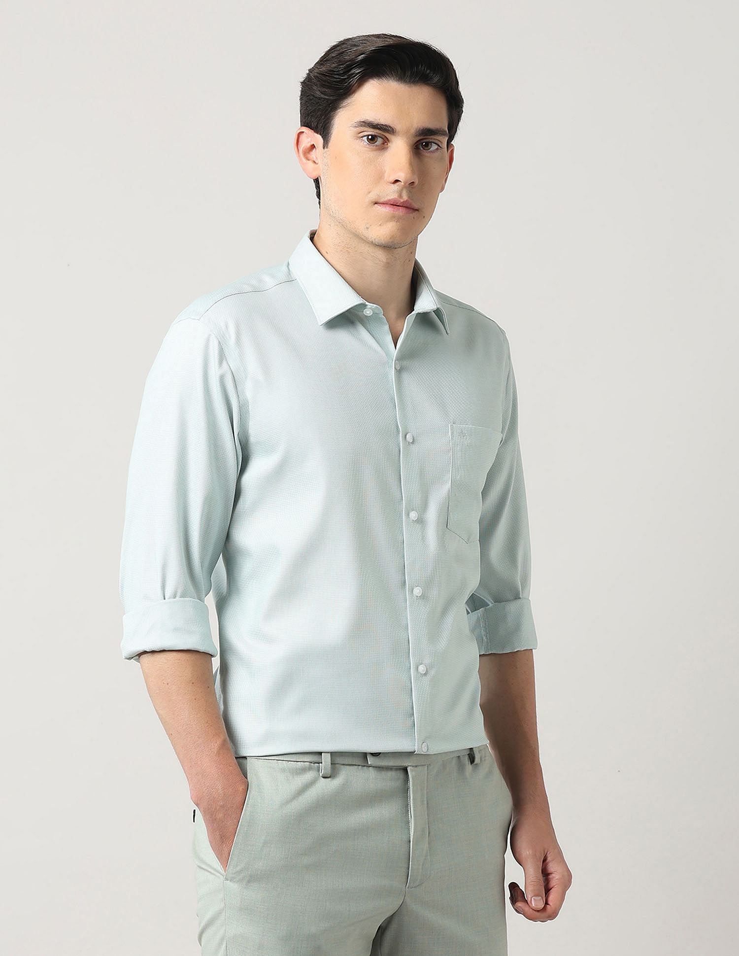 Arrow Liberty Classic Fit Textured Autopress Shirt