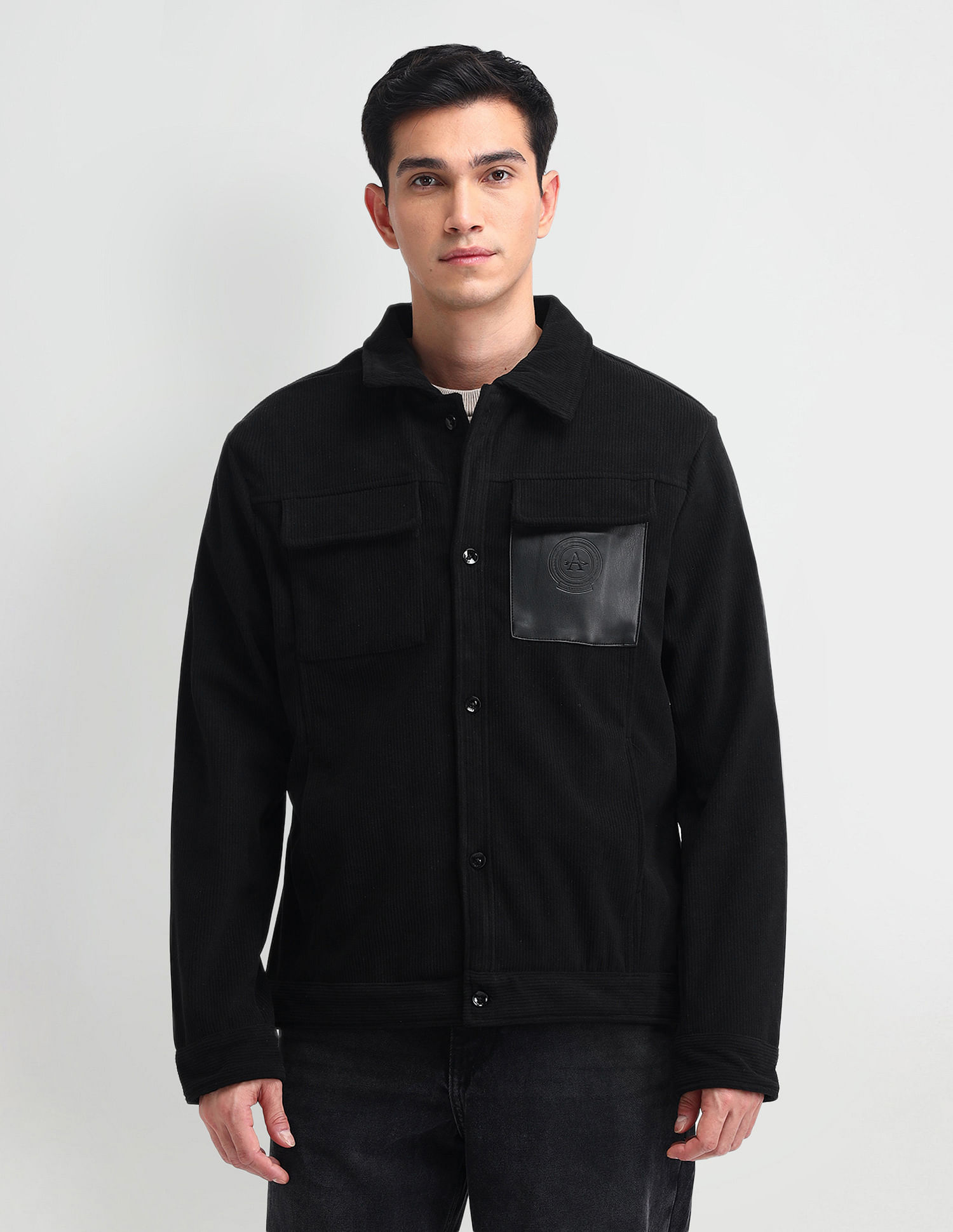 Arrow Sport Corduroy Solid Casual Jacket
