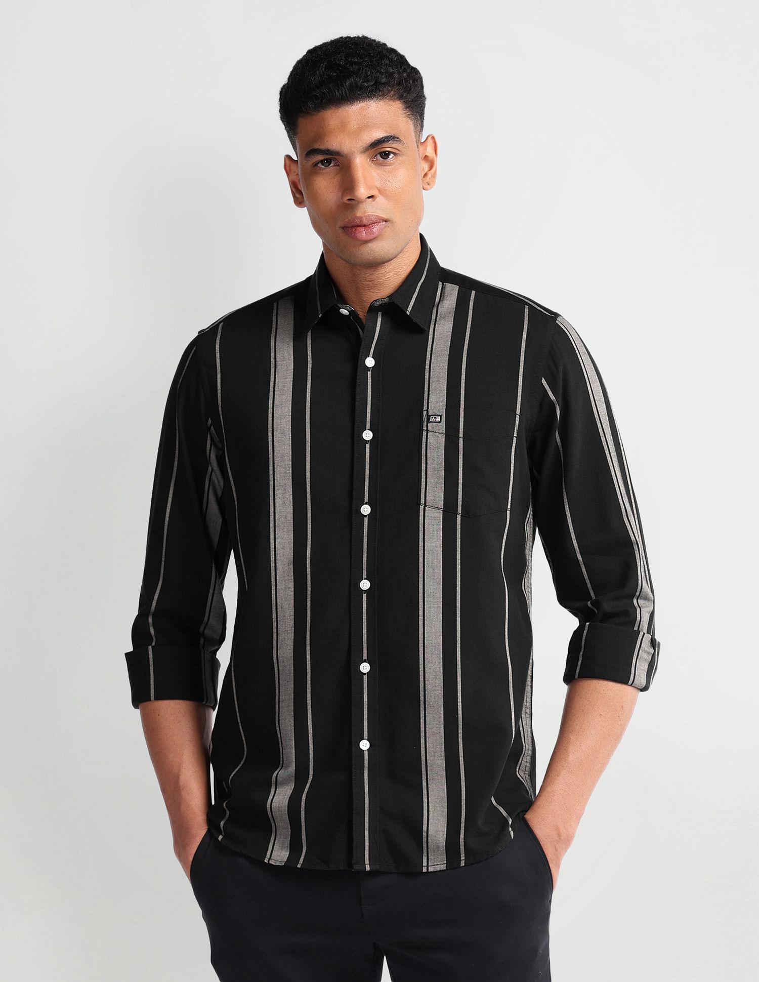 Arrow Sport Long Sleeve Stripes Shirt