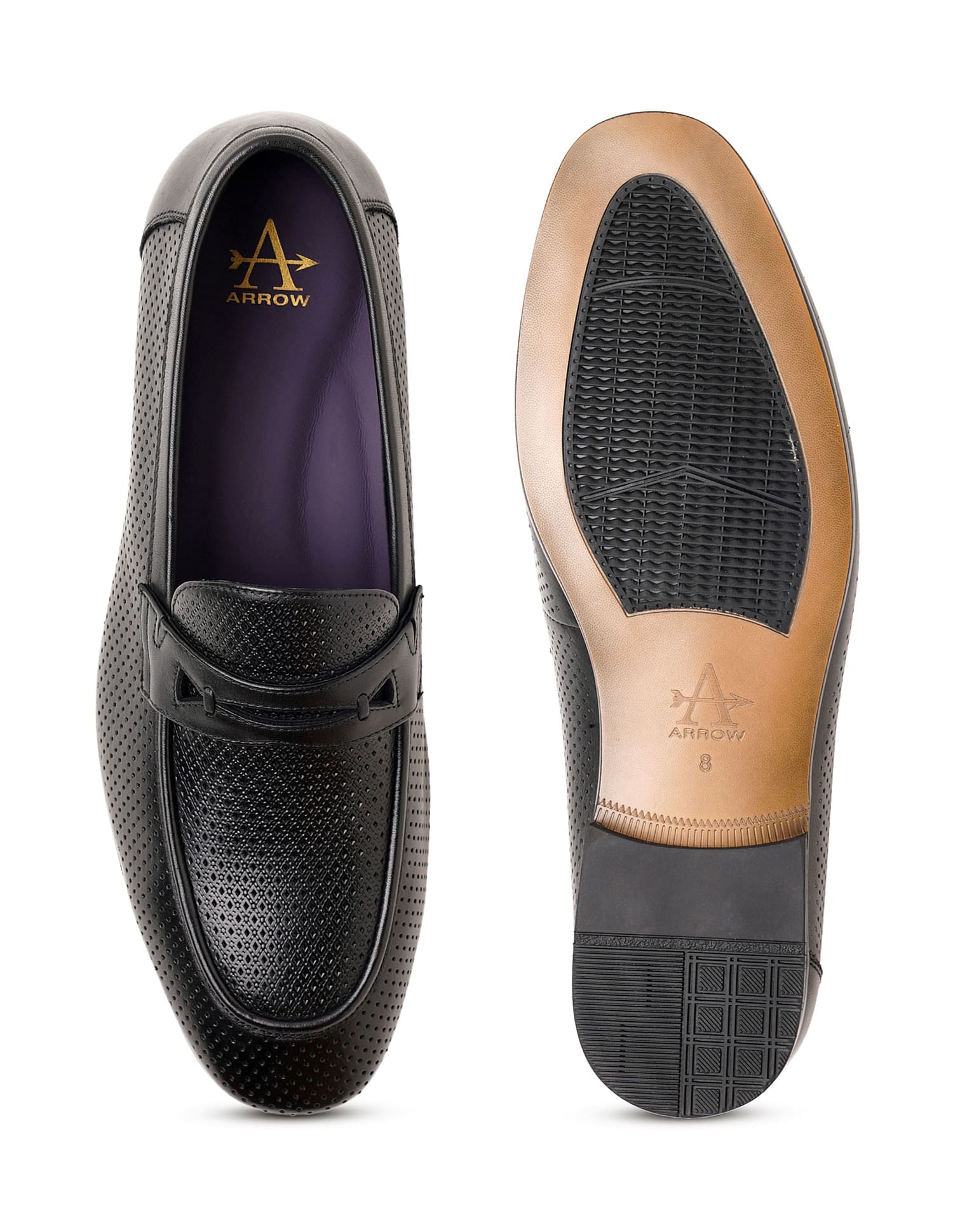 Arrow Men Textured Leone Slip On Shoes