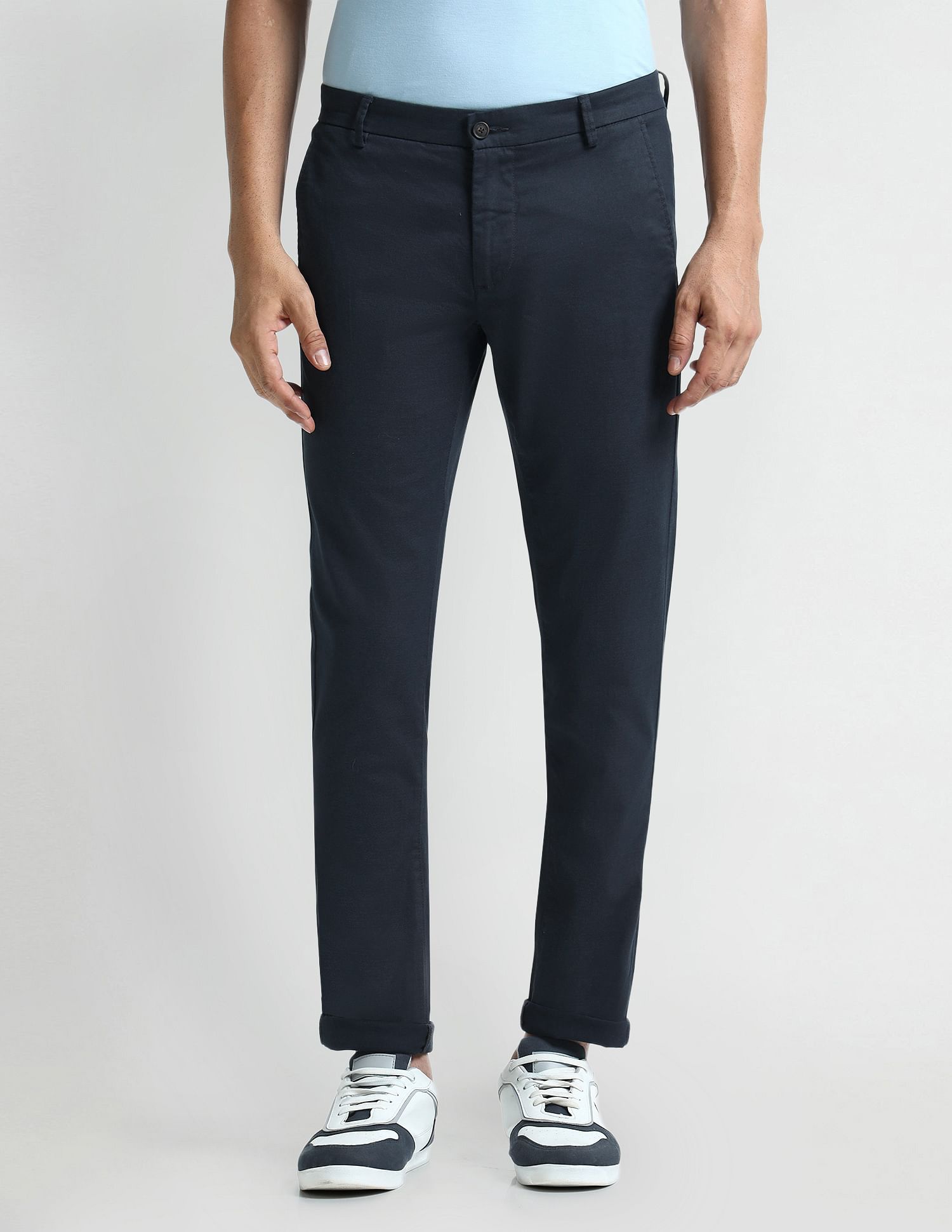 Arrow Sport Slim Fit Geometric Patterned Trousers
