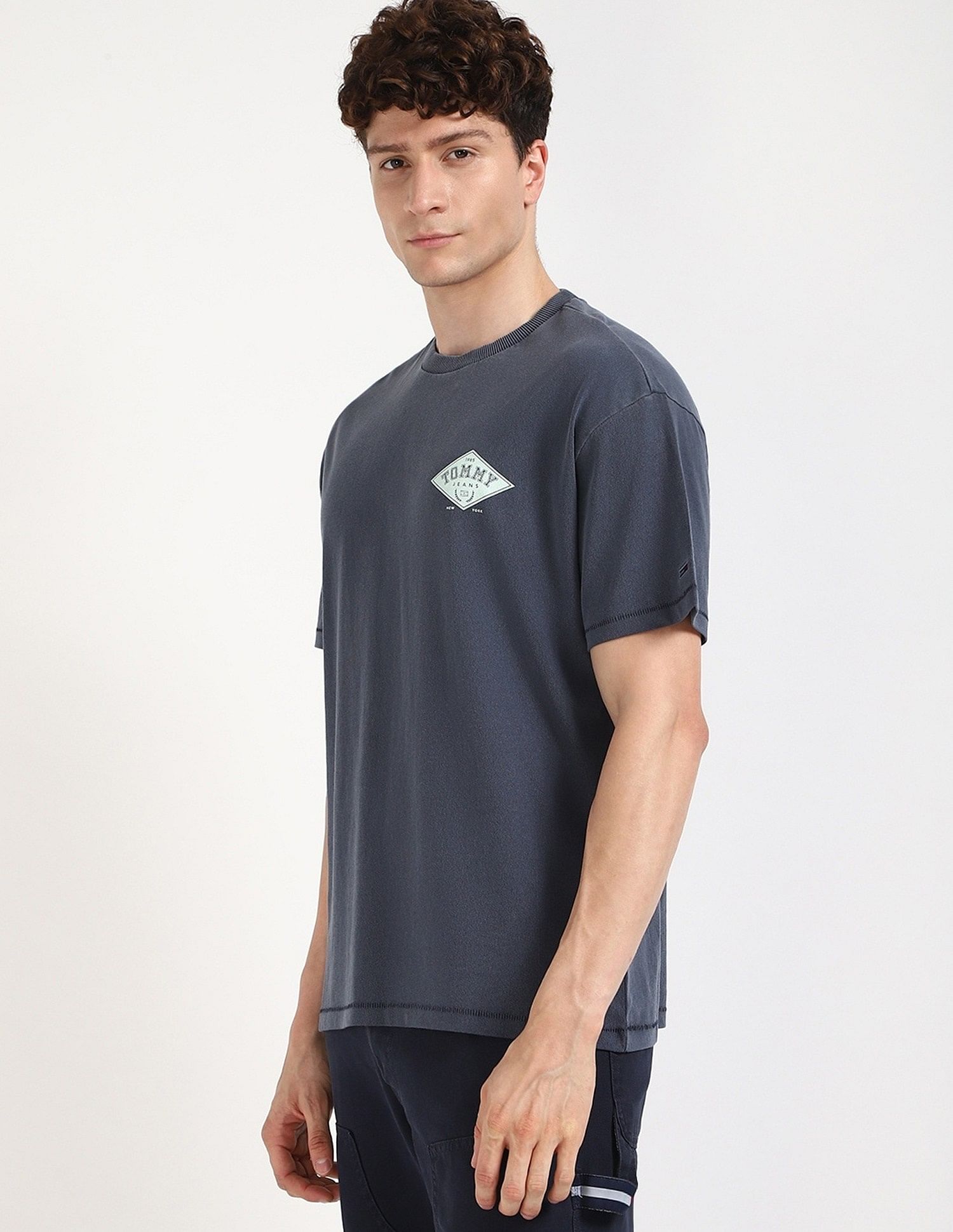 Tommy Hilfiger Mens Blue Logo T-Shirt