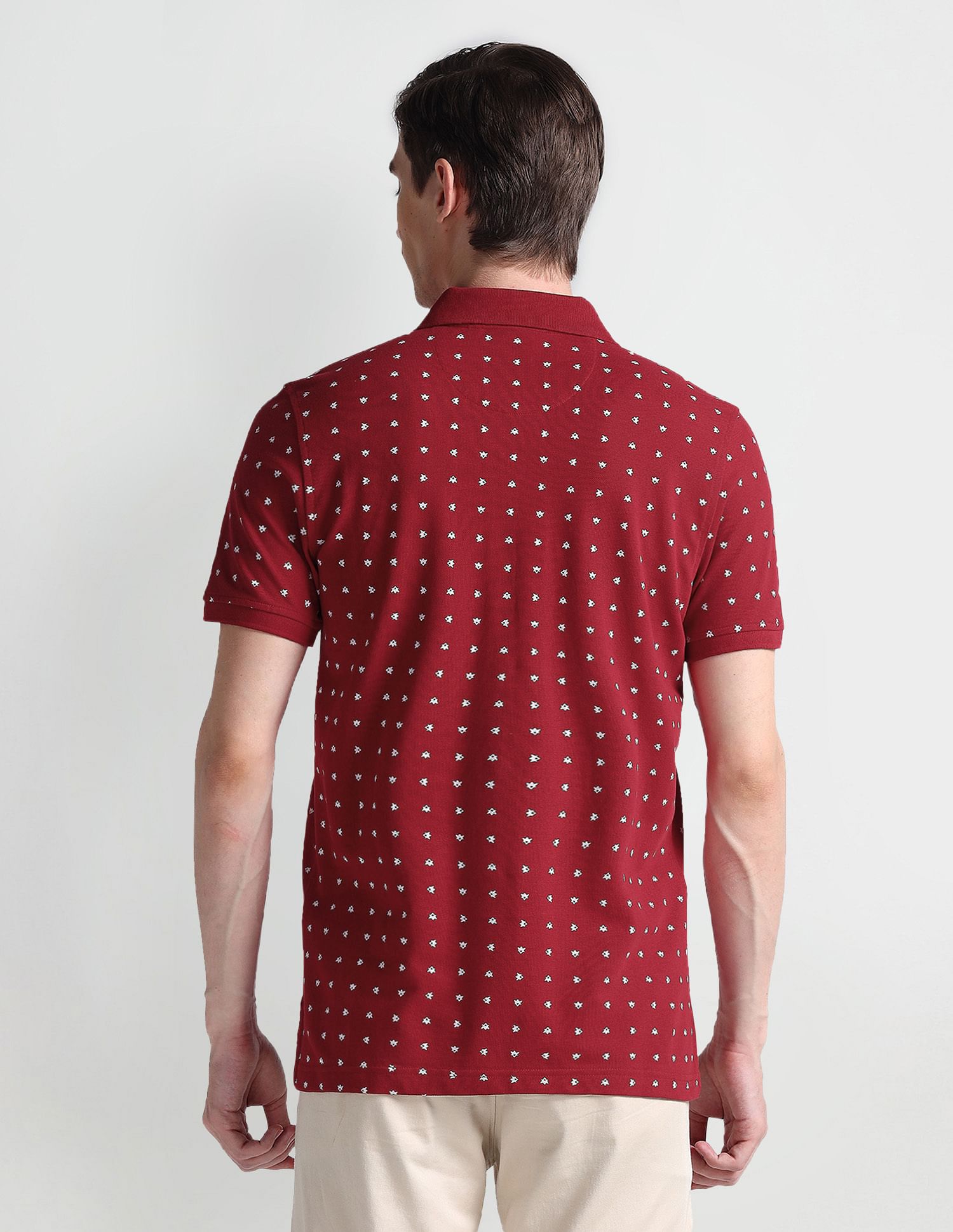 Arrow Sports Geometric Print Regular Polo Shirt