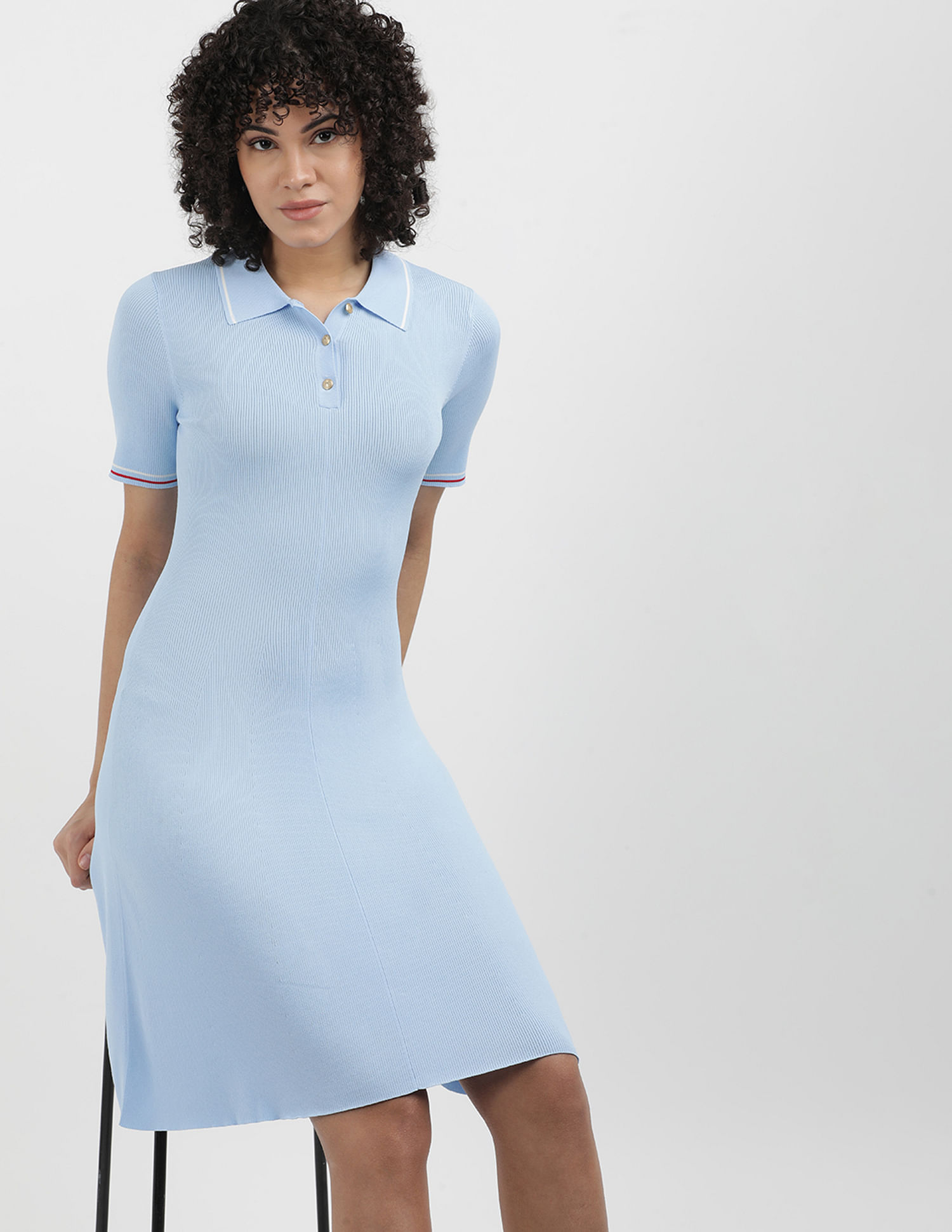 Tommy Hilfiger Striped Collar Polo Dress
