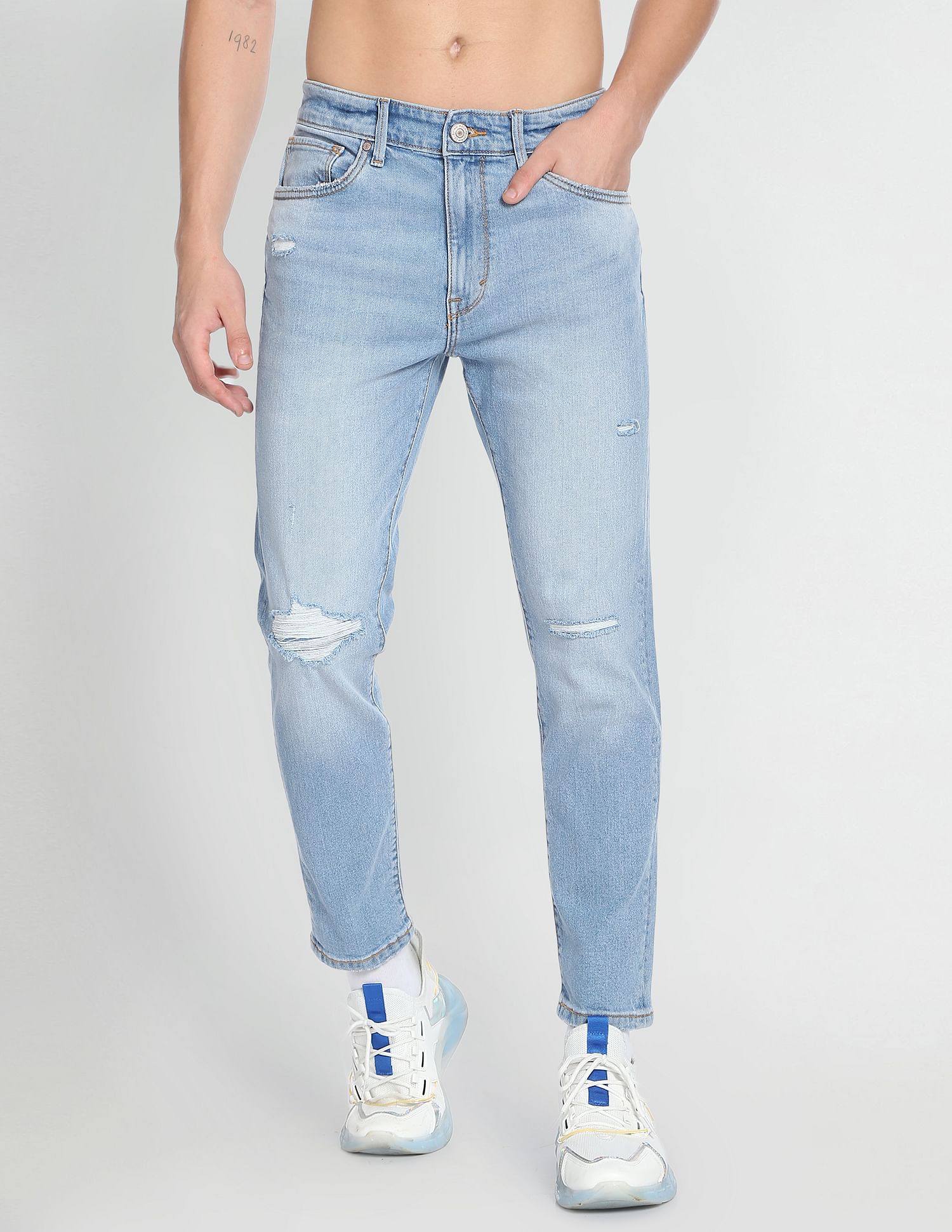 Flying Machine Mankle Slim Fit Whiskered Classic Vintage Jeans