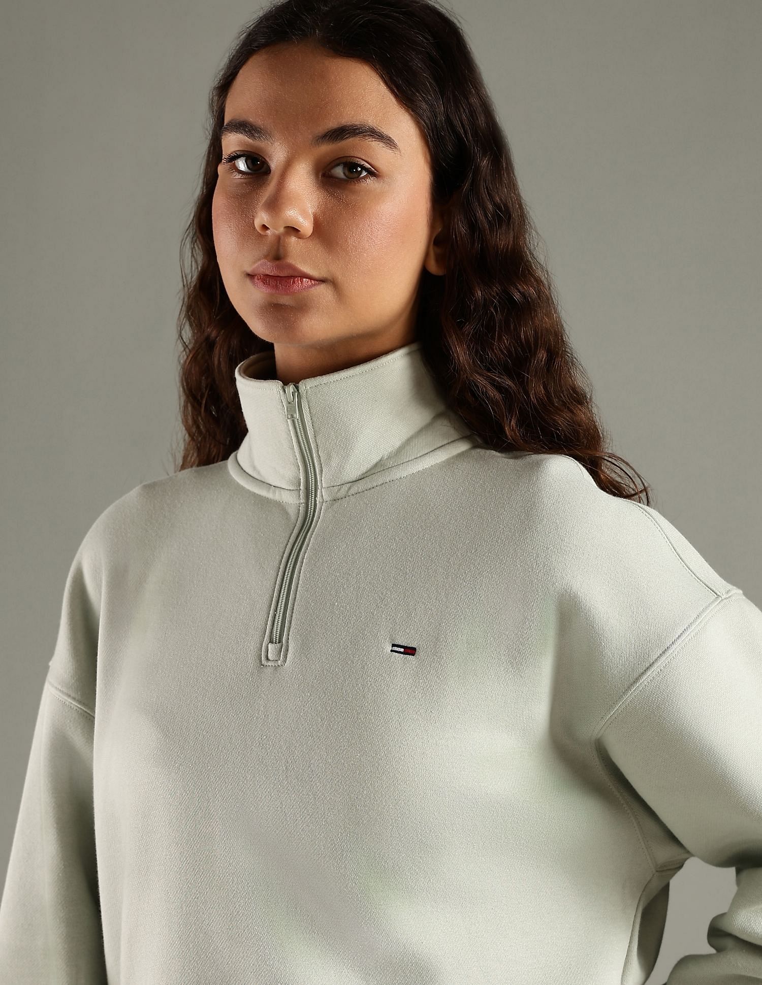 Tommy Hilfiger Regular Fit Cotton Half-Zip Sweatshirt