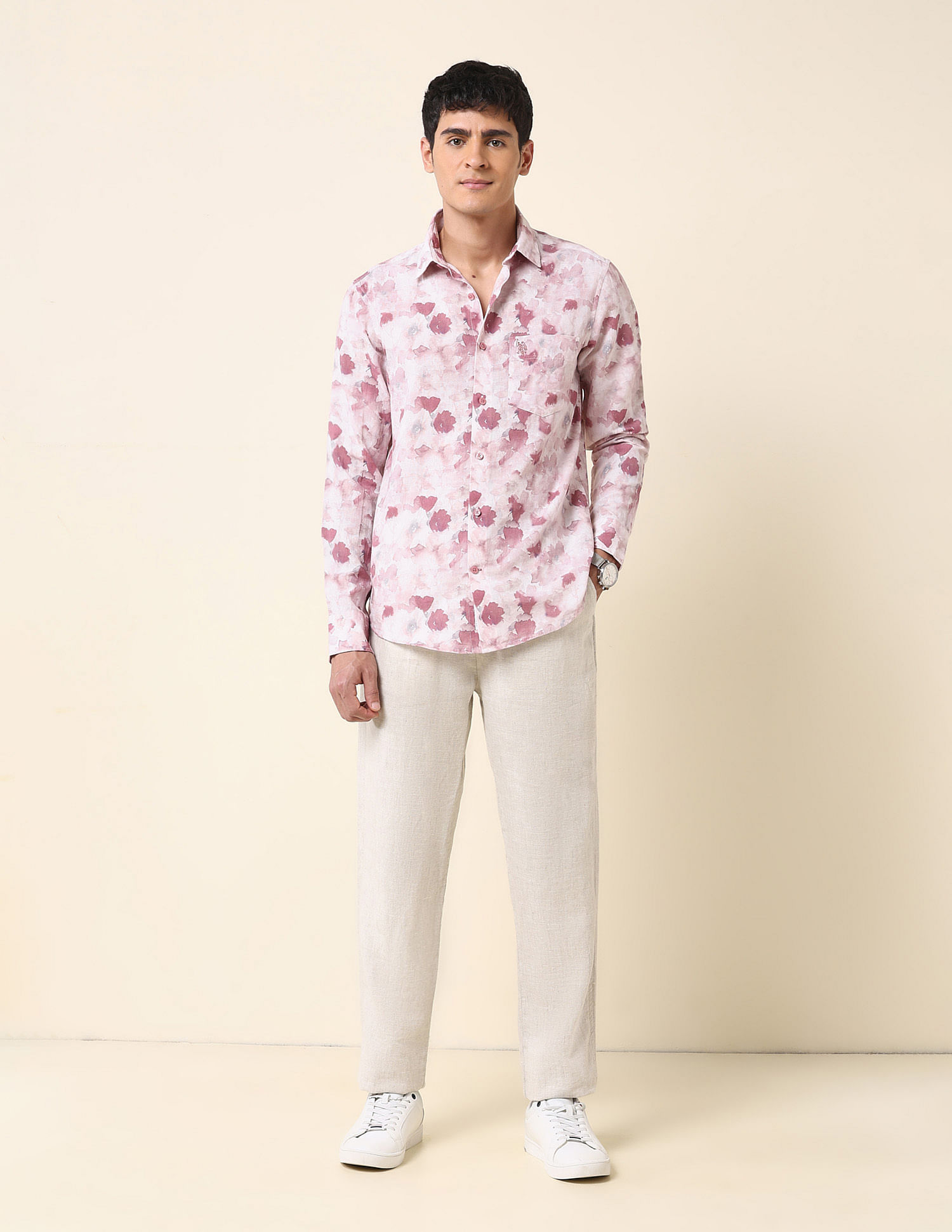 U.S. Polo Assn. Floral Printed Tailored Fit Shirt