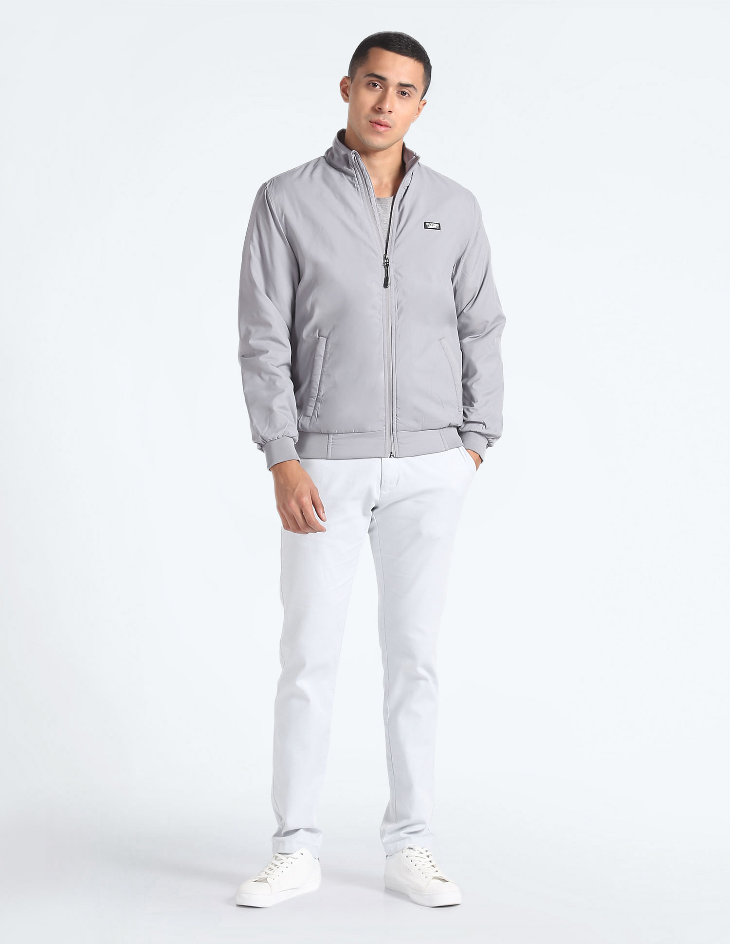 Flying Machine High Neck Polyester Jacket