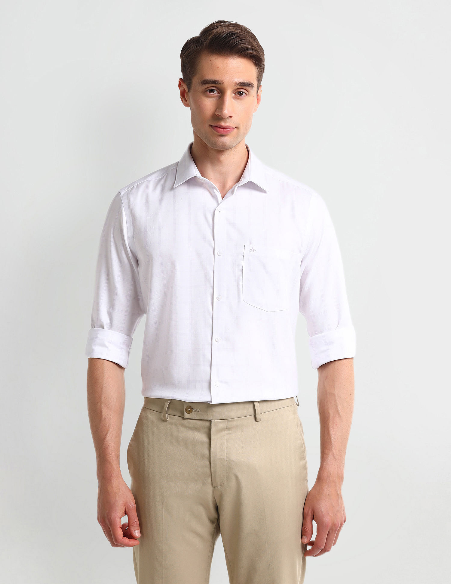 Arrow Long Sleeve Herringbone Regular Shirt