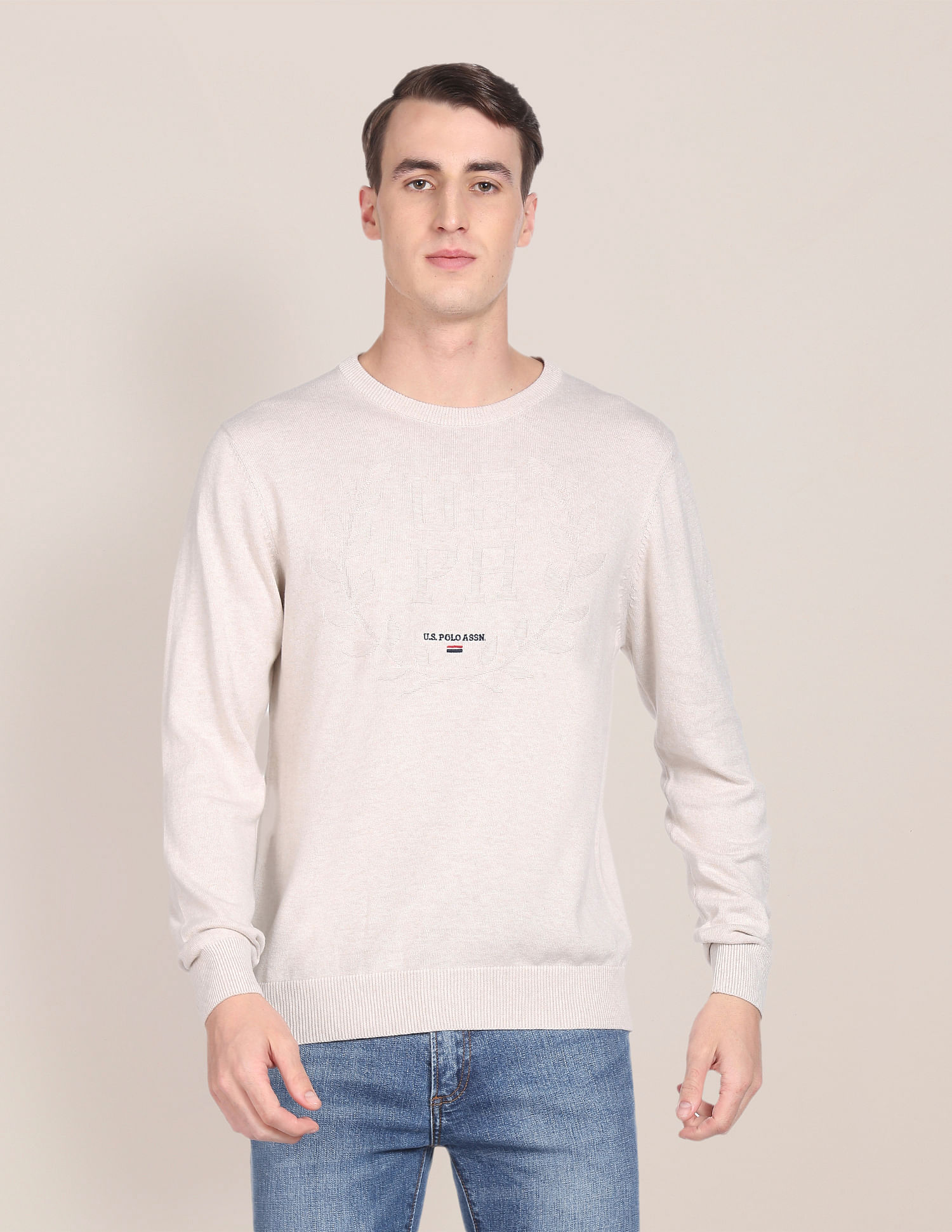 U.S. Polo Assn. Crew Neck Solid Sweater