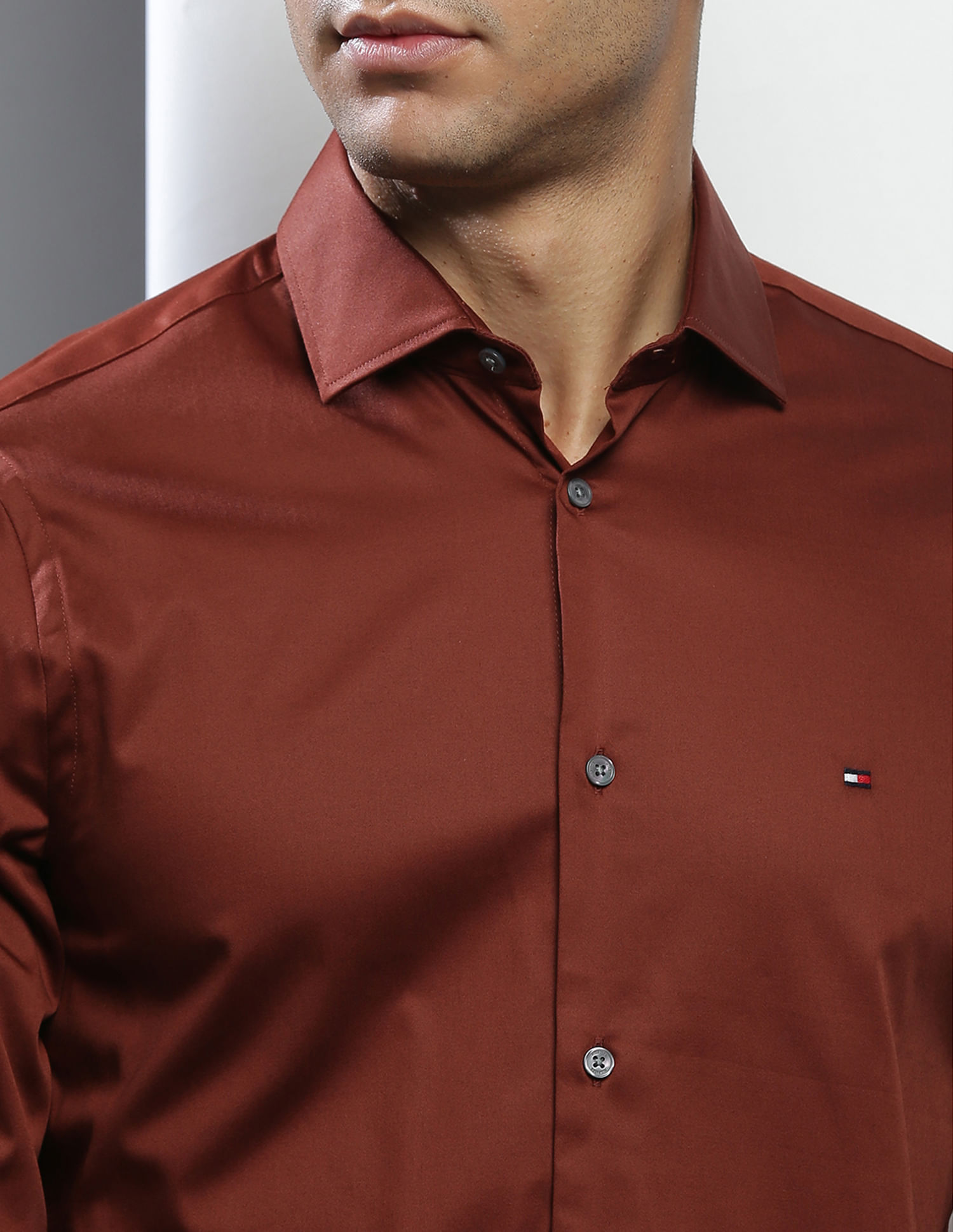 FHITWEAL BRAND reddish brown ヘンリー　カットソー FHITWEAL BRAND reddish brown ヘンリー カットソー FHITWEAL