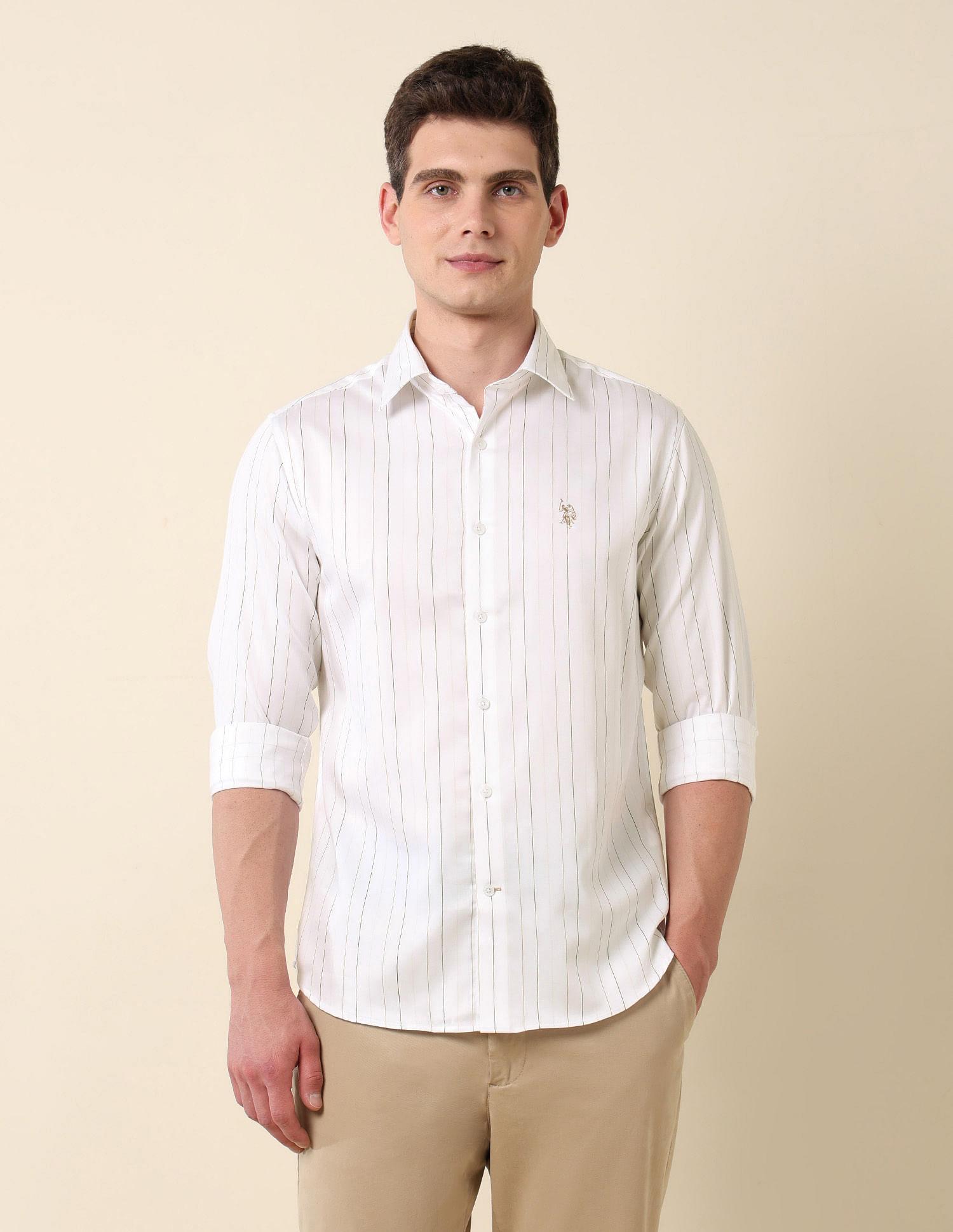U.S. Polo Assn. Vertical Striped Pure Cotton Shirt